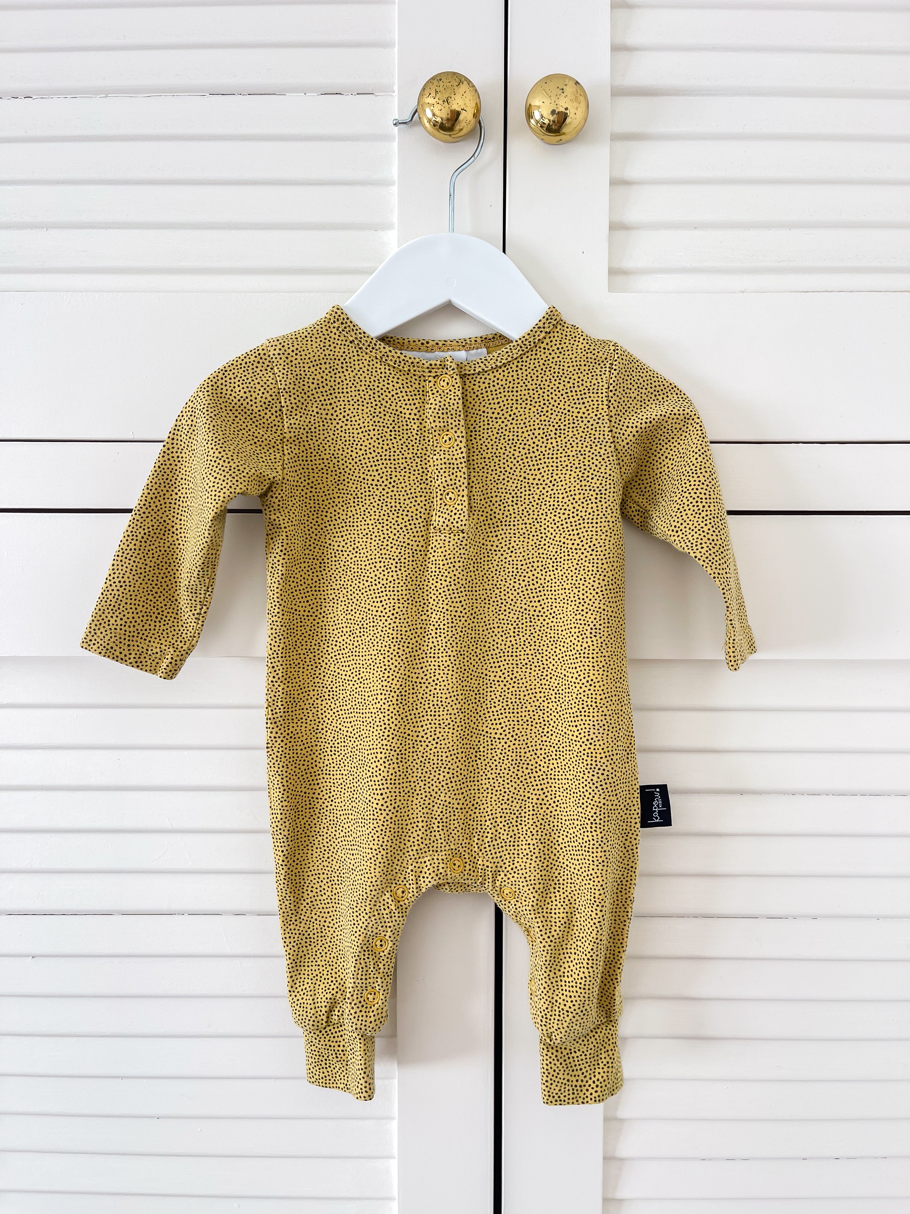 Kapow Kids spotty henley romper (0-3m)