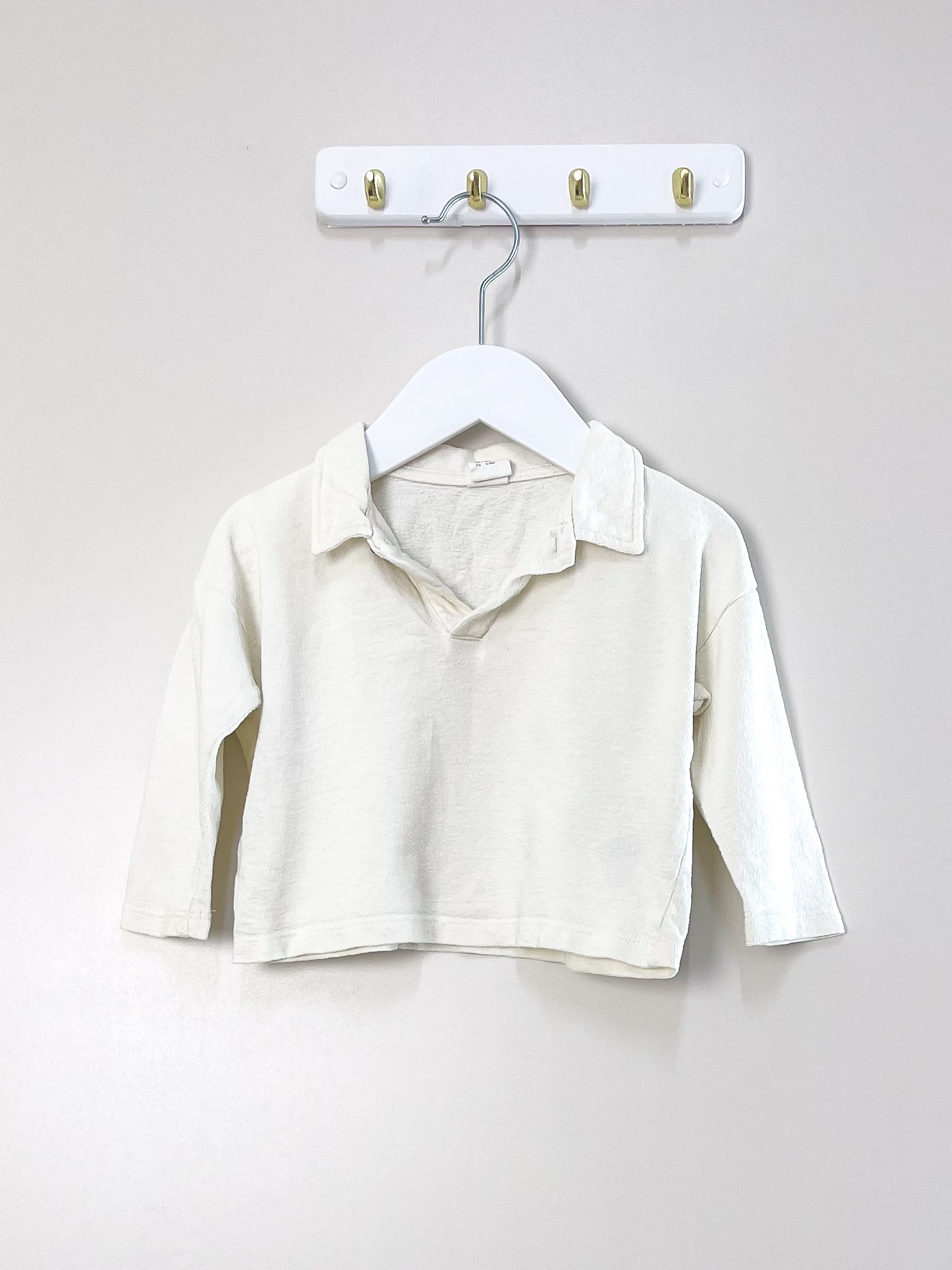 H&M textured long sleeve polo (6-9m)