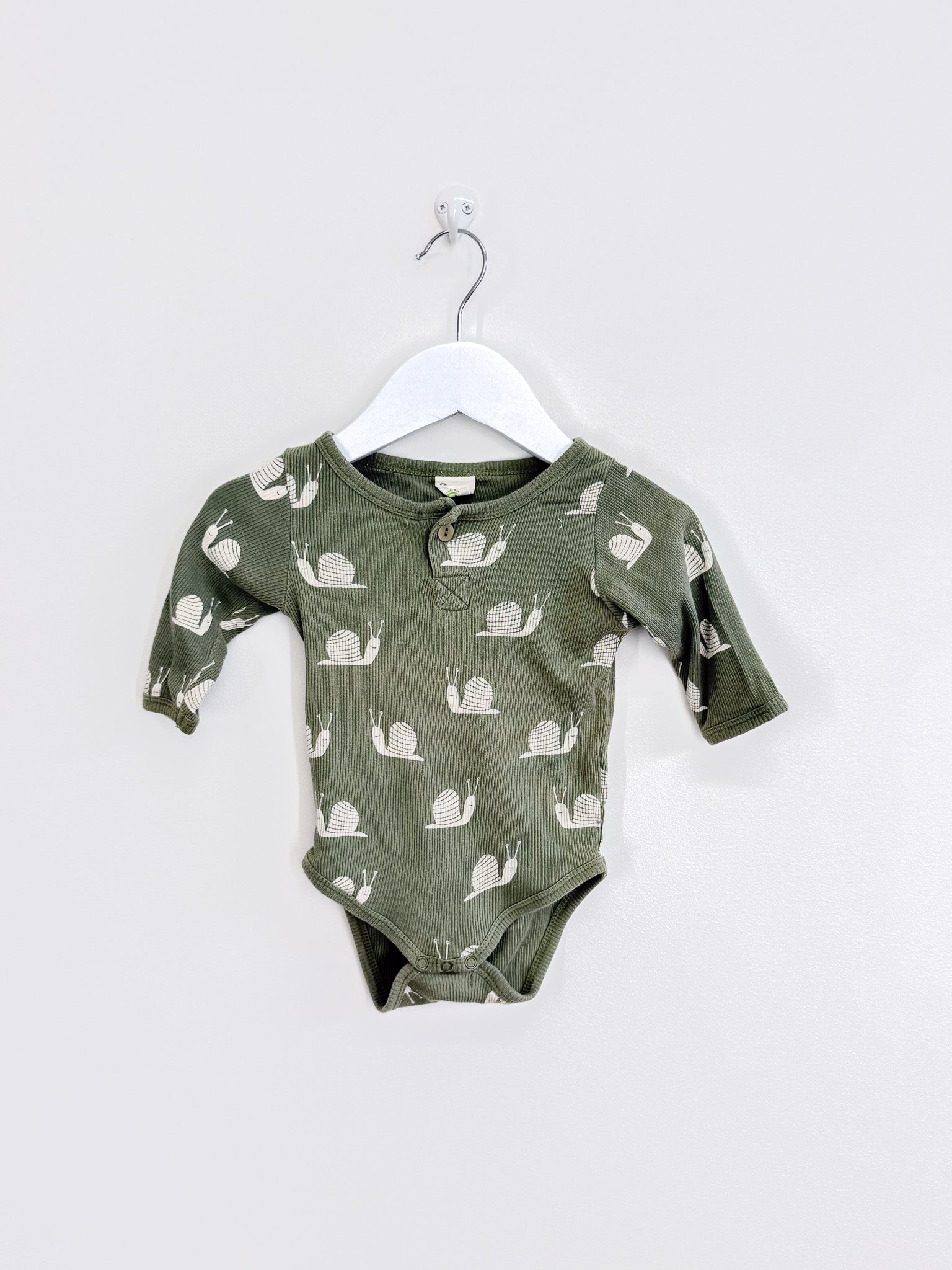 Nature Baby organic rib bodysuit - snails (3-6m)