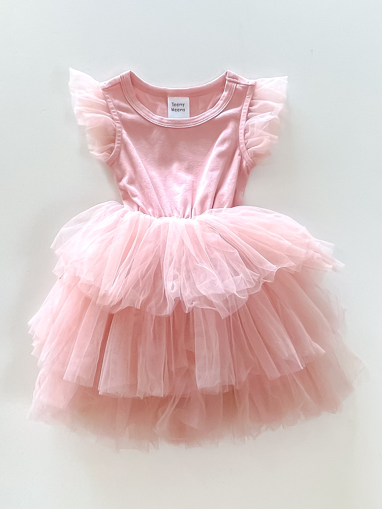 Teeny Weeny layered flutter tulle dress