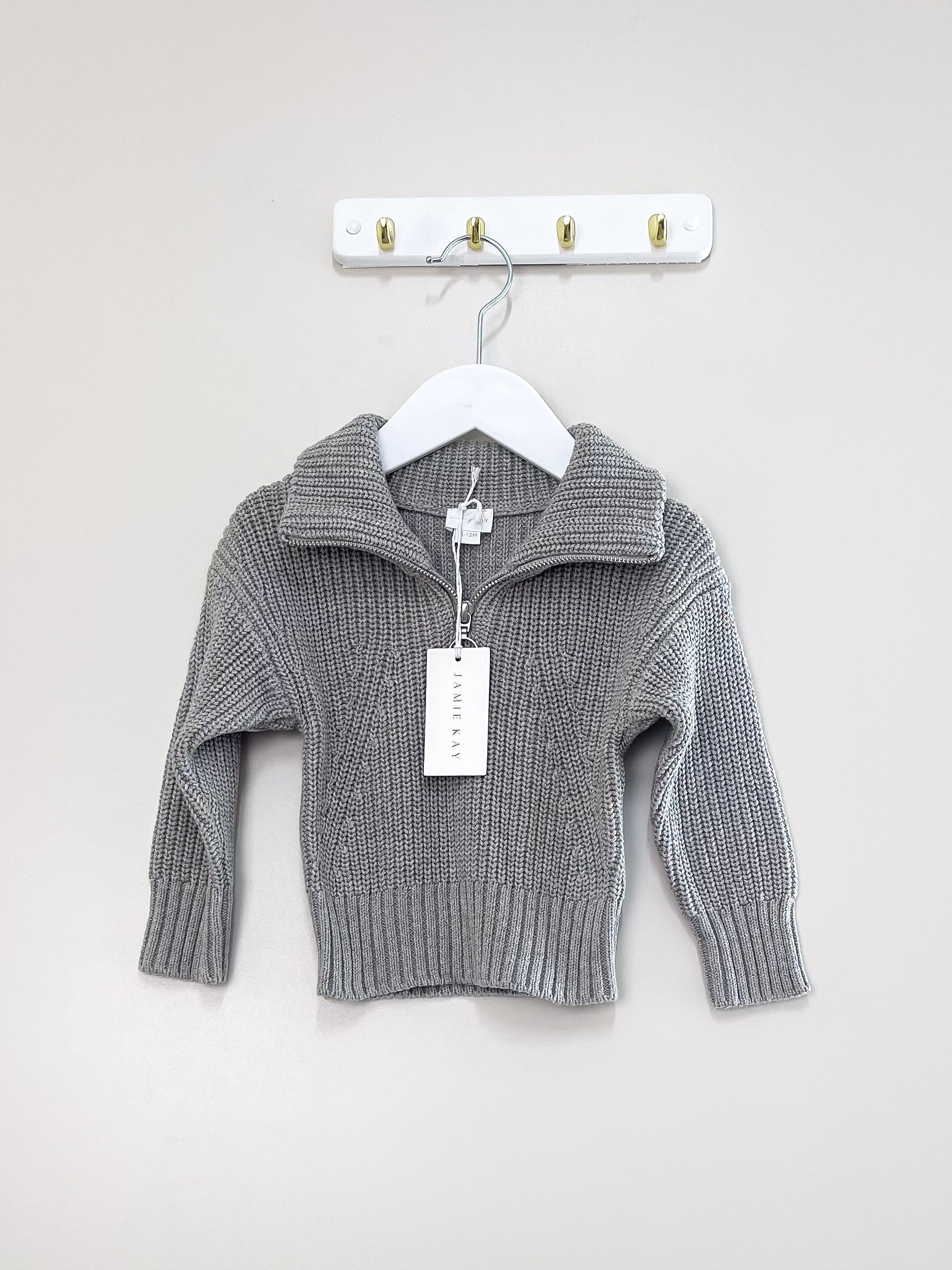 BNWT Jamie Kay bradley knit - birch marle (6-12m)