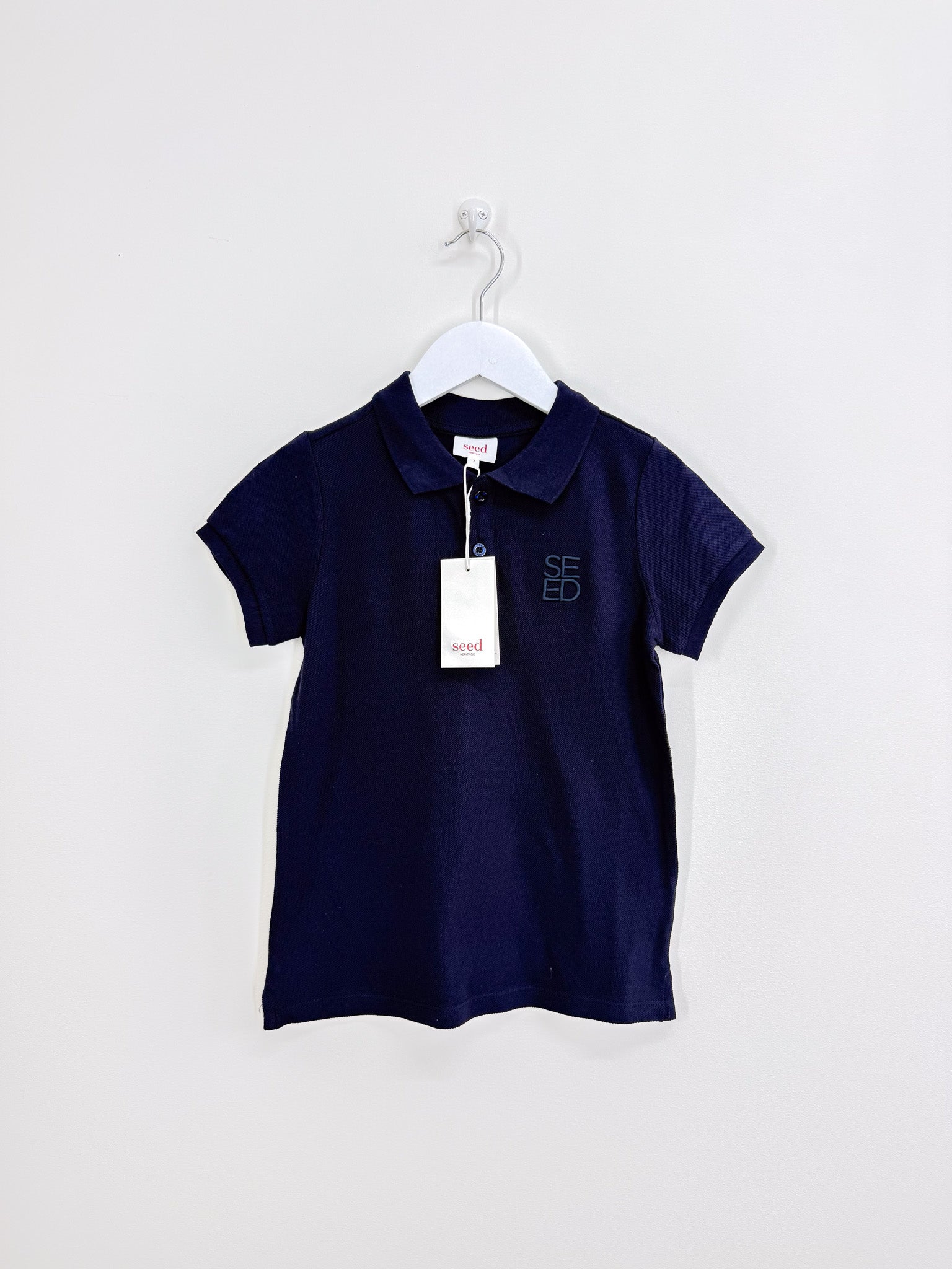 BNWT Seed core logo polo shirt - navy (7y)