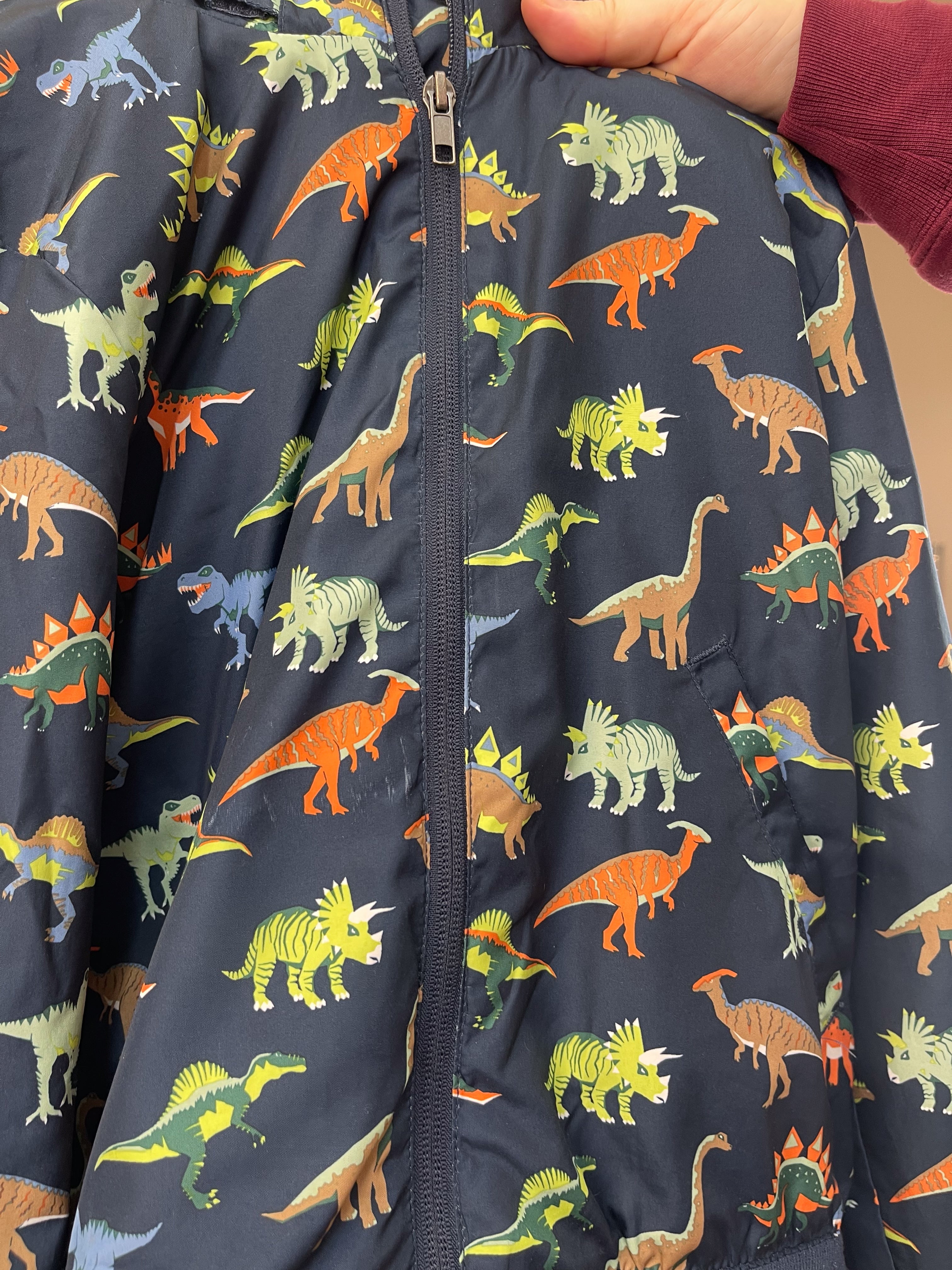 H&M dino lined windbreaker (7-8y)