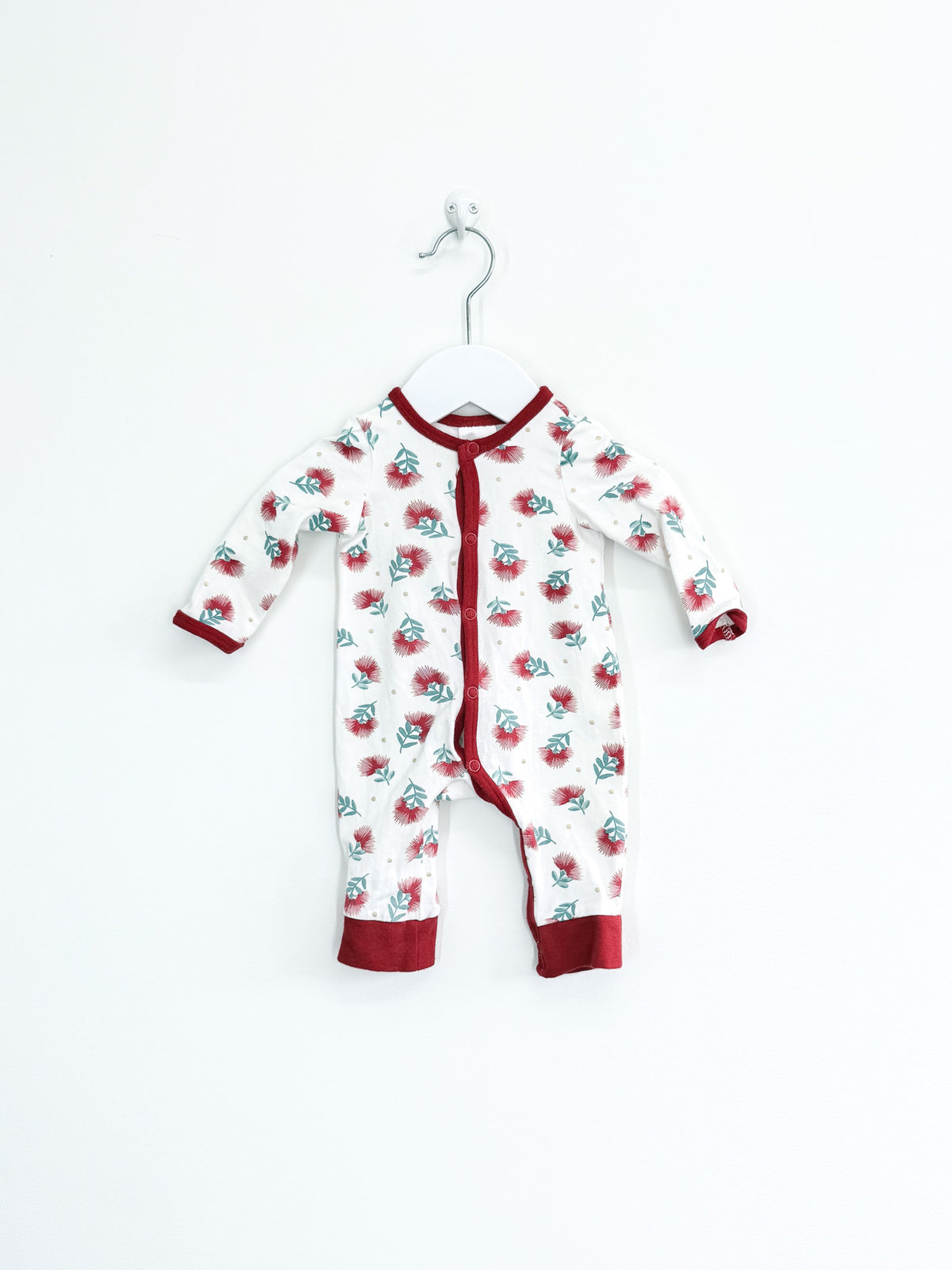 🎄 Teeny Weeny pohutukawa button onesie (newborn)