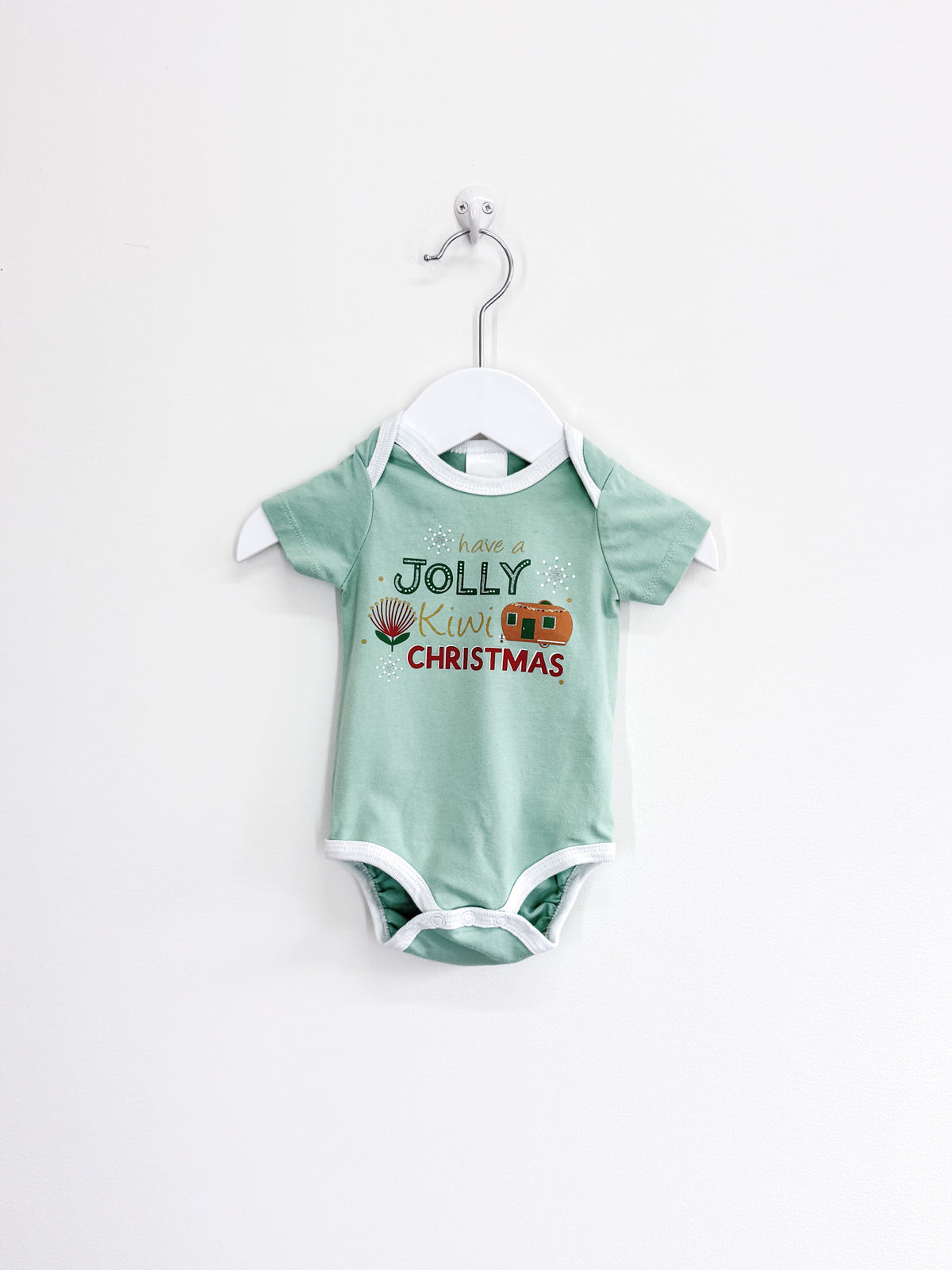 🎄 Teeny Weeny jolly kiwi xmas bodysuit (0-3m)