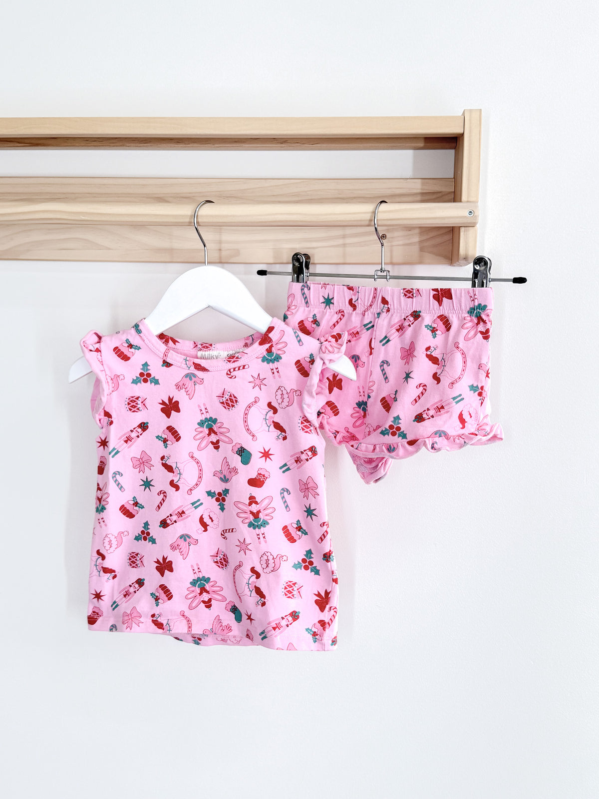 🎄 Milky pink xmas PJ set (2y)