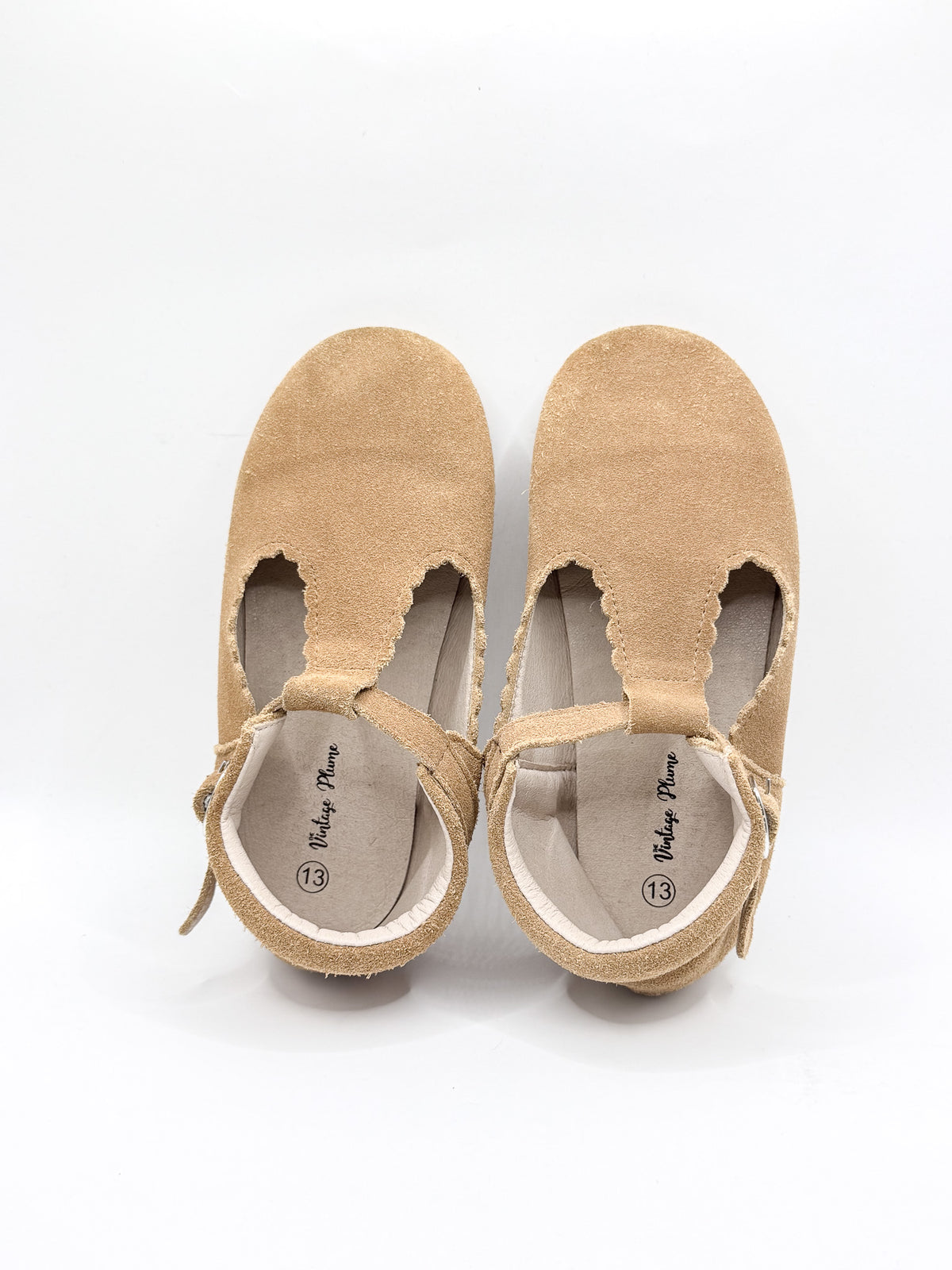 The Vintage Plume suede t-bar sandals (31EU)
