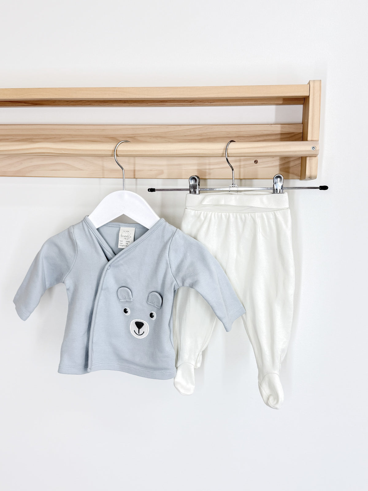 Little Bundle bear face top & leggings set (newborn)