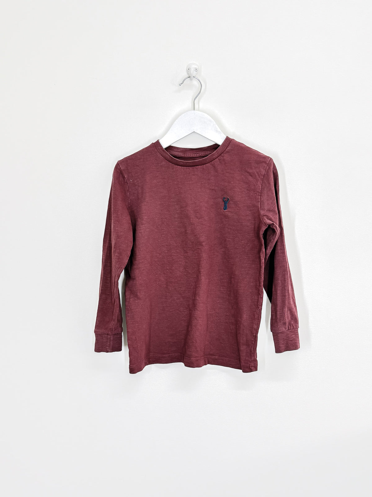 Next long sleeve tee - burgundy (7y)