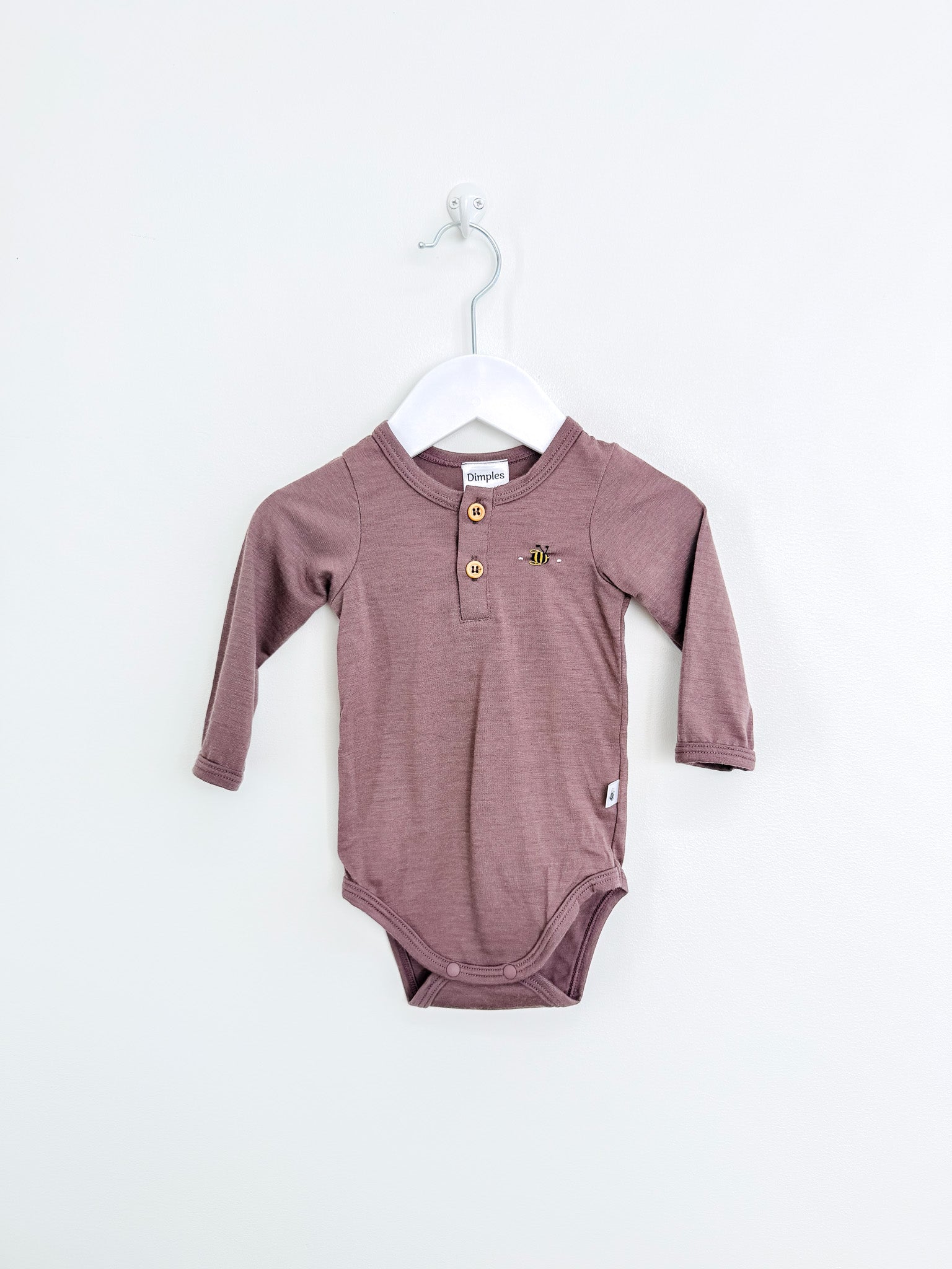 Dimples merino bodysuit (3m)