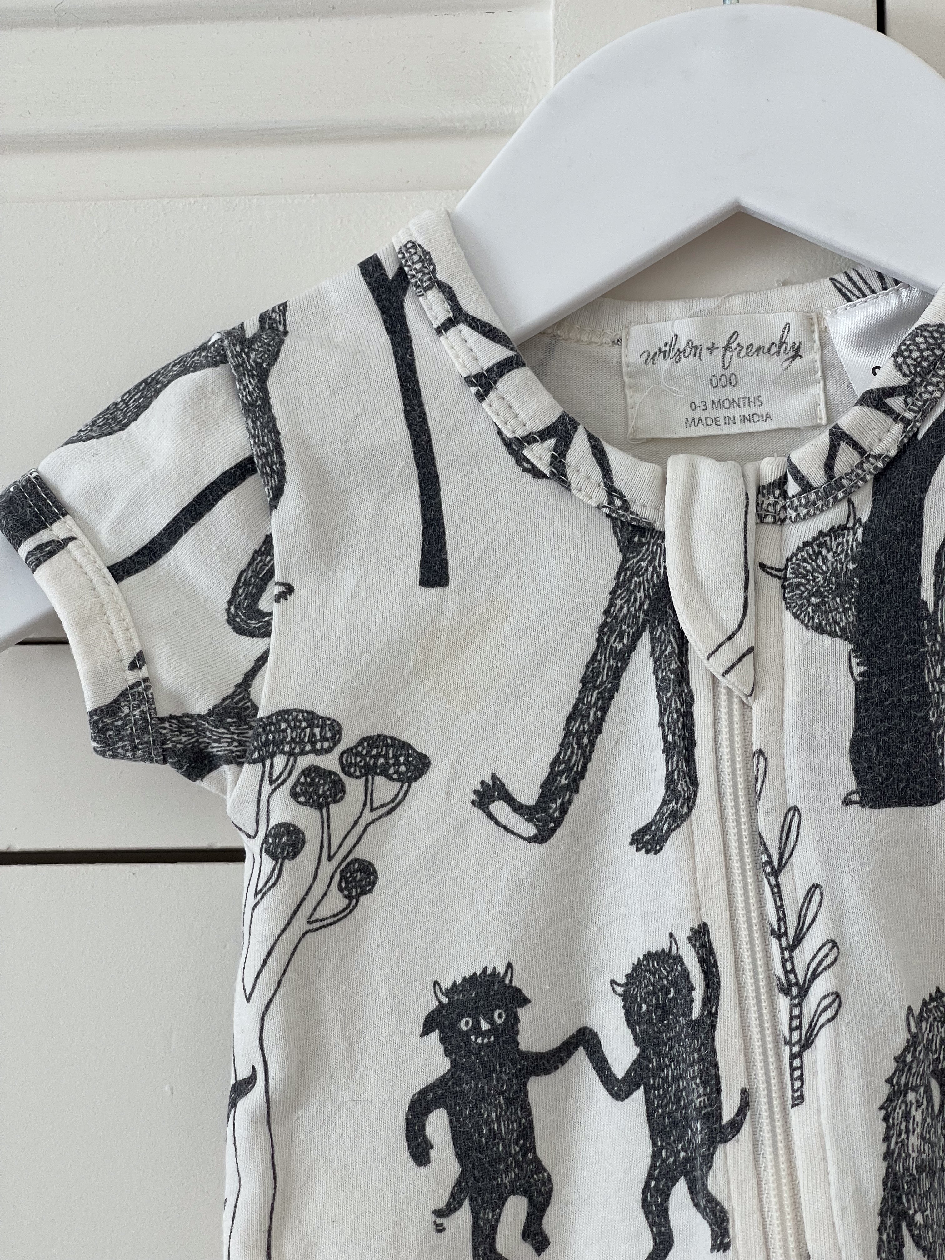 Wilson & Frenchy organic zip onesie (0-3m)
