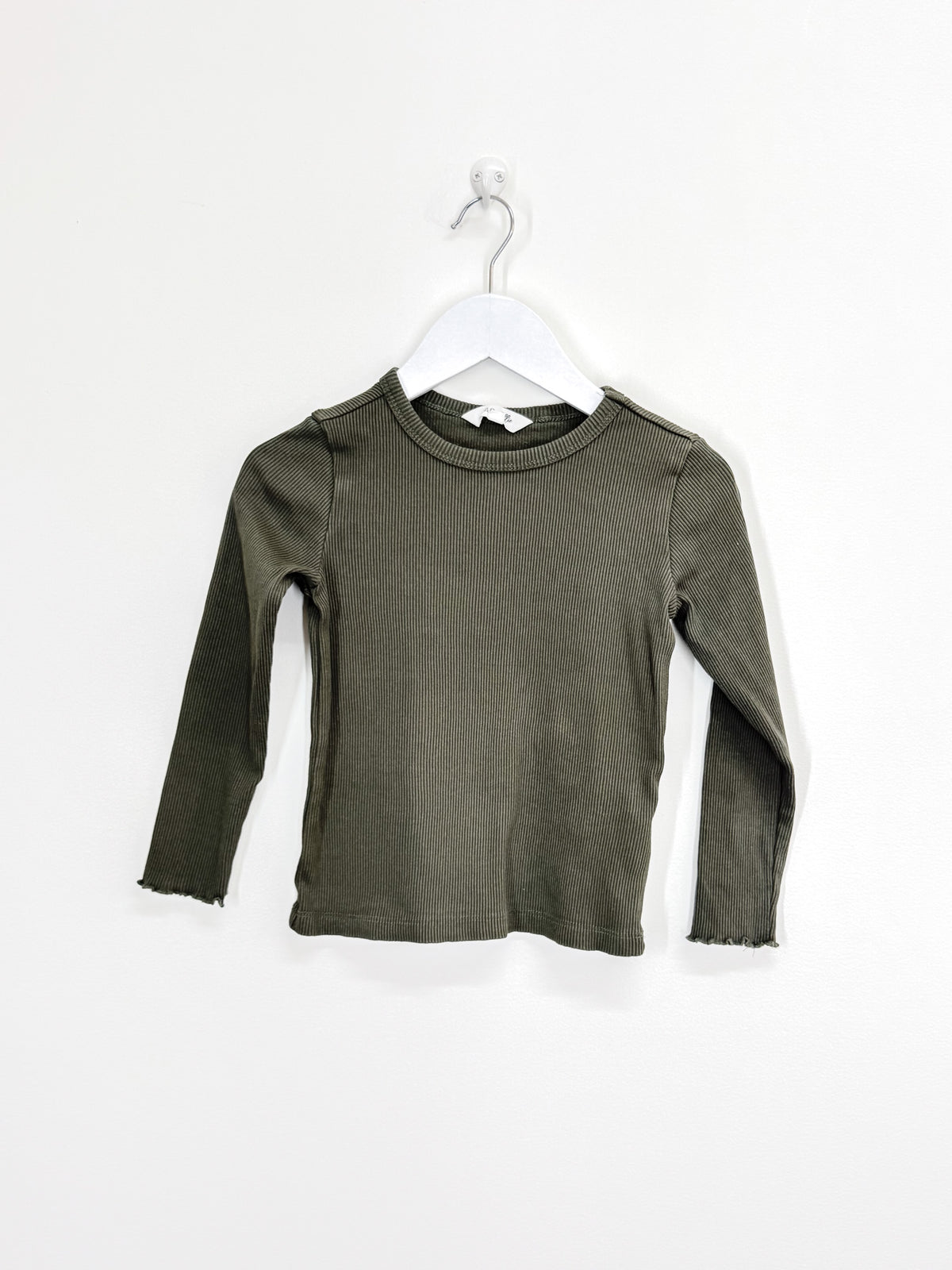 Mac & Ellie long sleeve rib tee - green (6y)