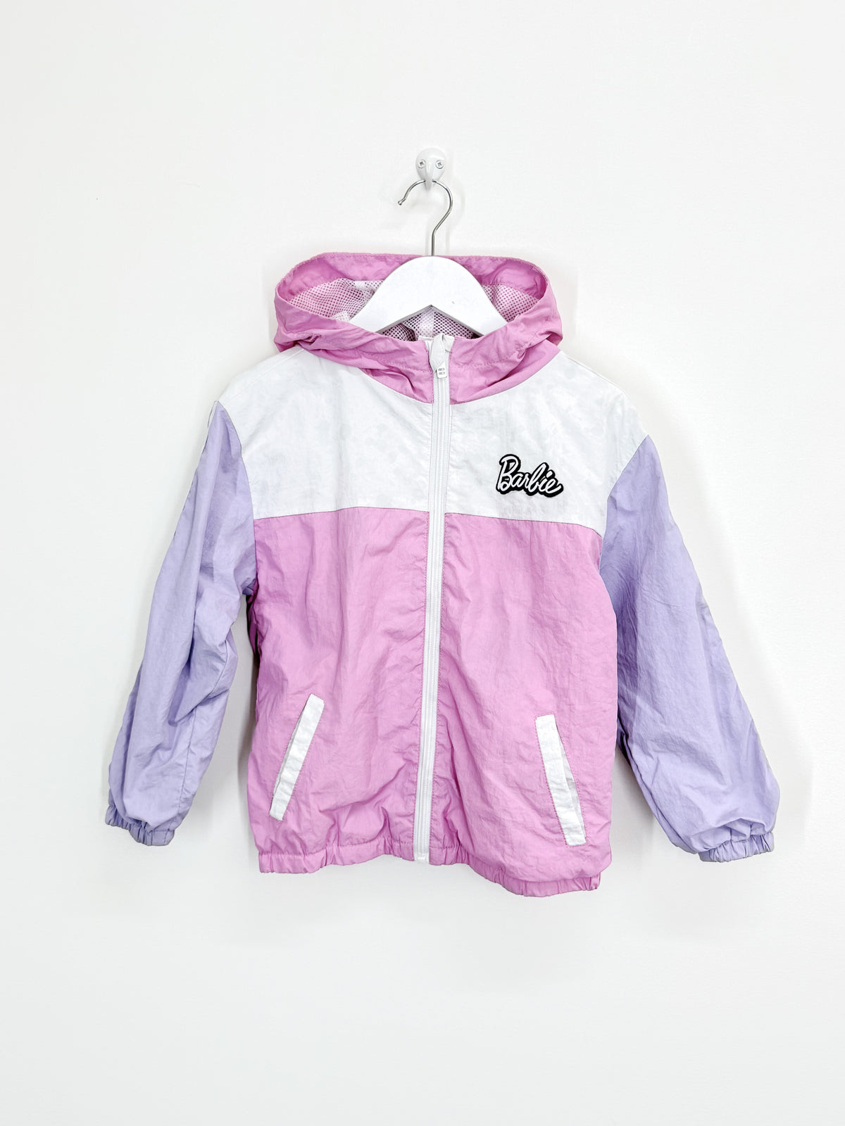 Cotton On Kids x Barbie retro hooded zip jacket (5-6y)
