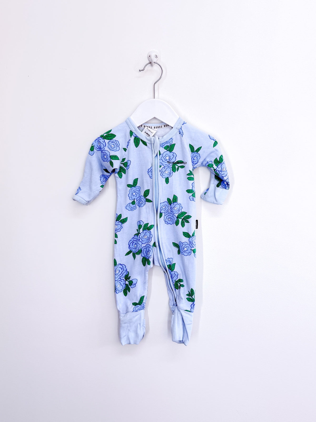 Bonds wondersuit - blue blossom breeze (0-3m)