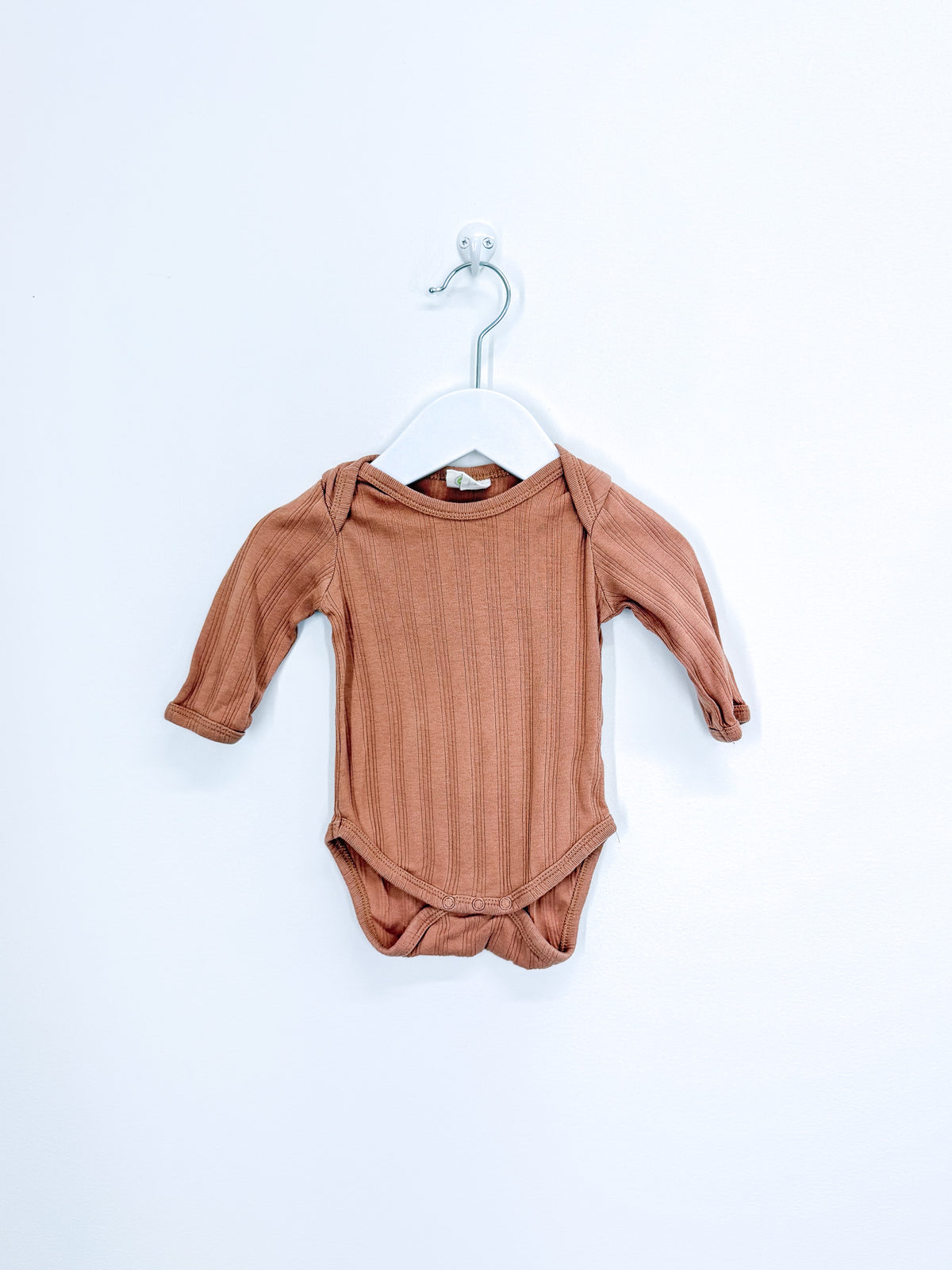 Nature Baby organic long sleeve derby bodysuit (0-3m)