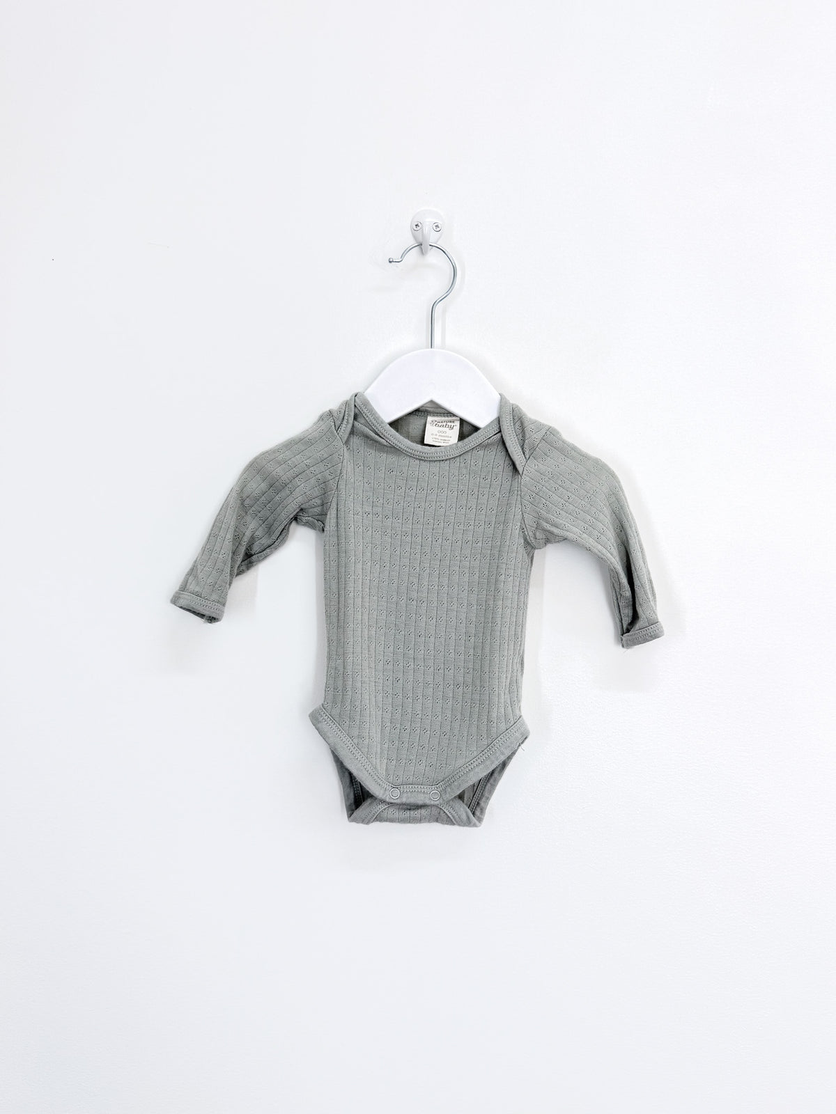 Nature Baby merino pointelle bodysuit (0-3m)