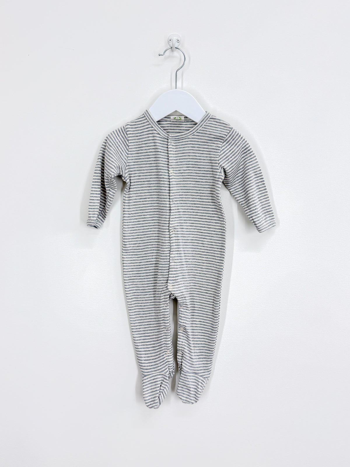Nature Baby organic stretch & grow - grey stripe (newborn)