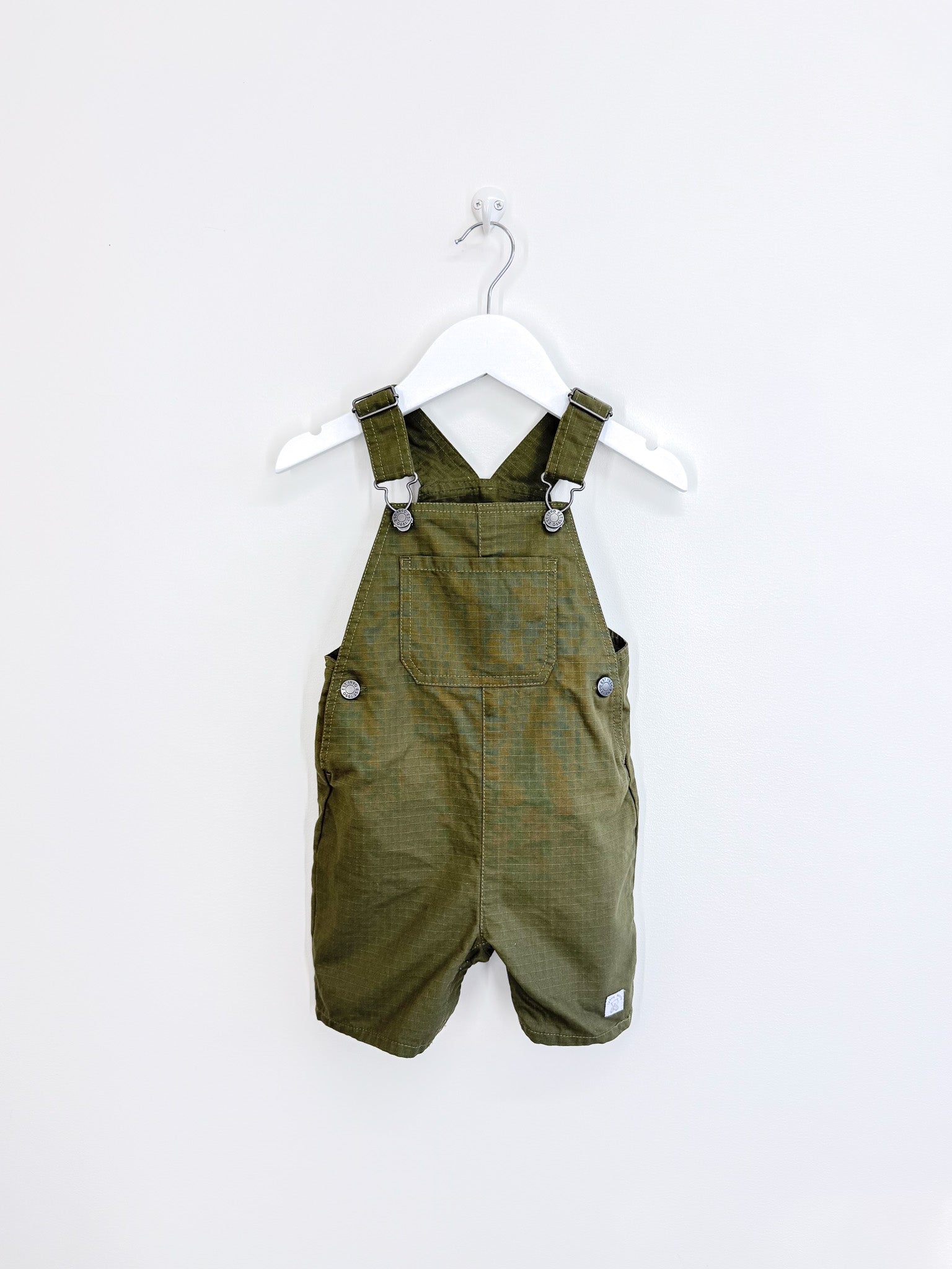 Teeny Weeny khaki shortalls (12-18m)