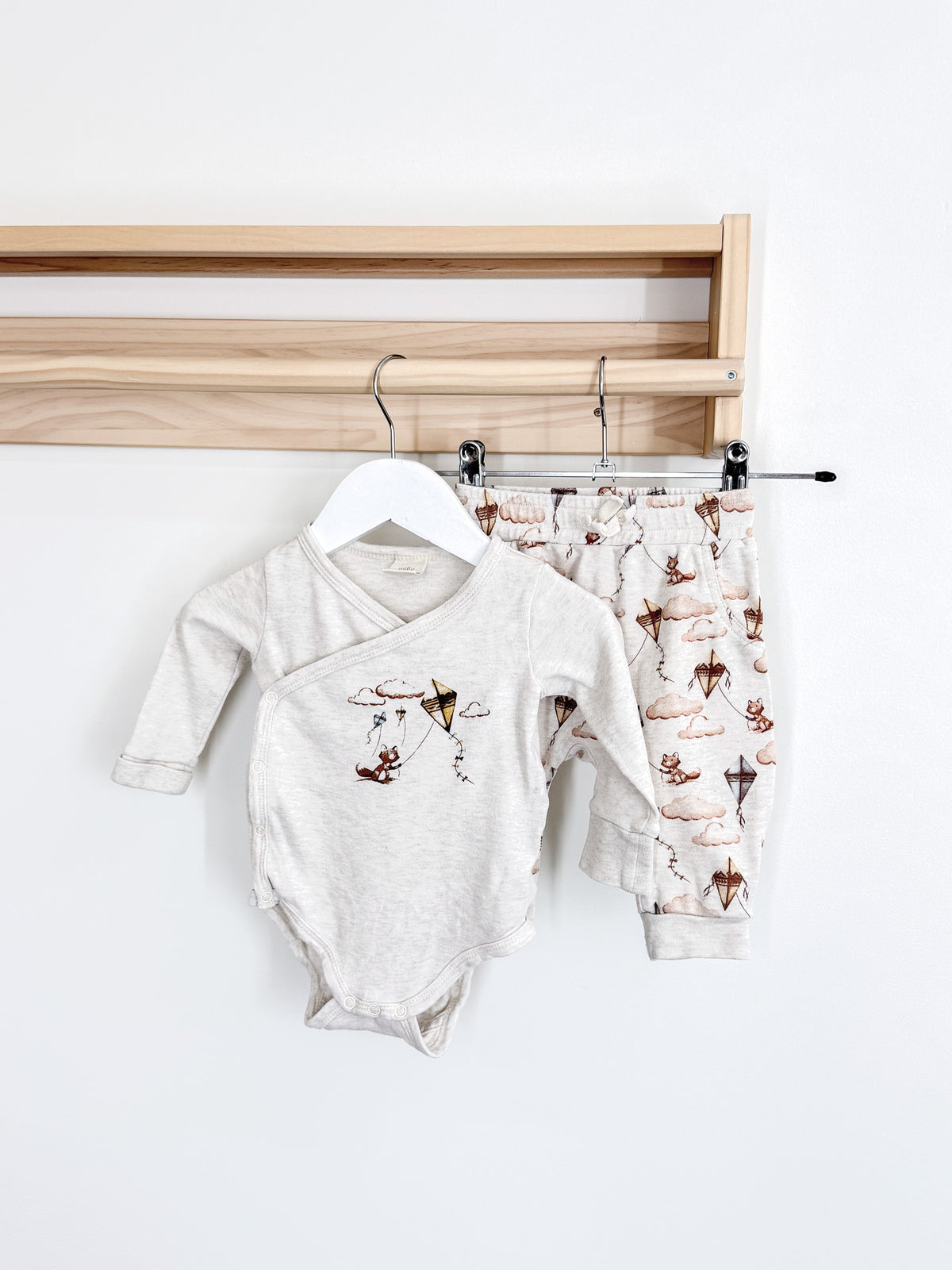Milly & Milo organic fox kite set (3-6m)