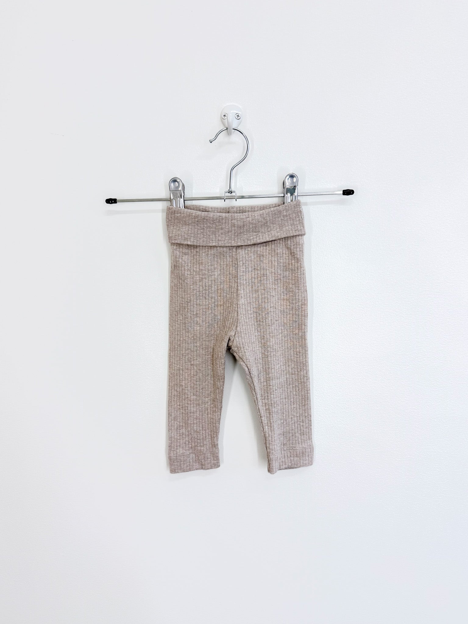 H&M organic fold over rib leggings (0-3m)