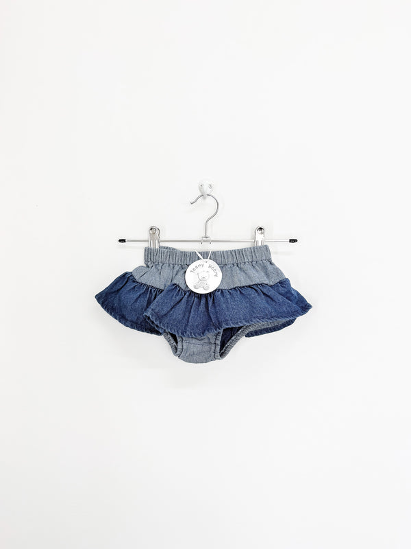 BNWT Teeny Weeny denim frilled bloomers (18-24m)