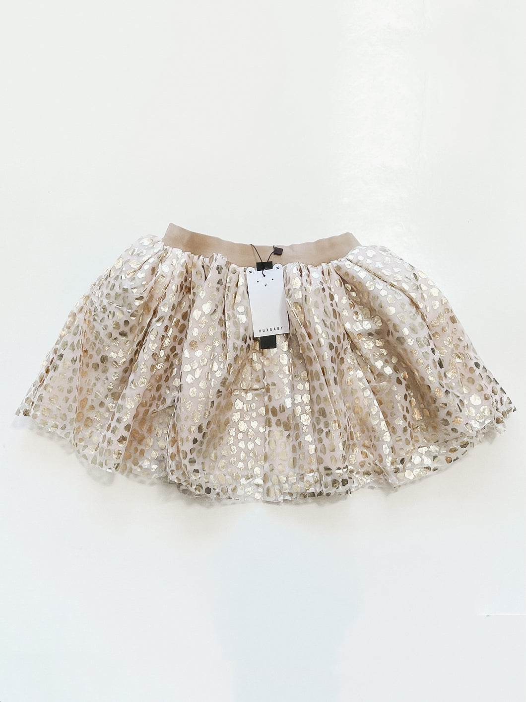 BNWT Hux gold leopard tulle skirt (6y)