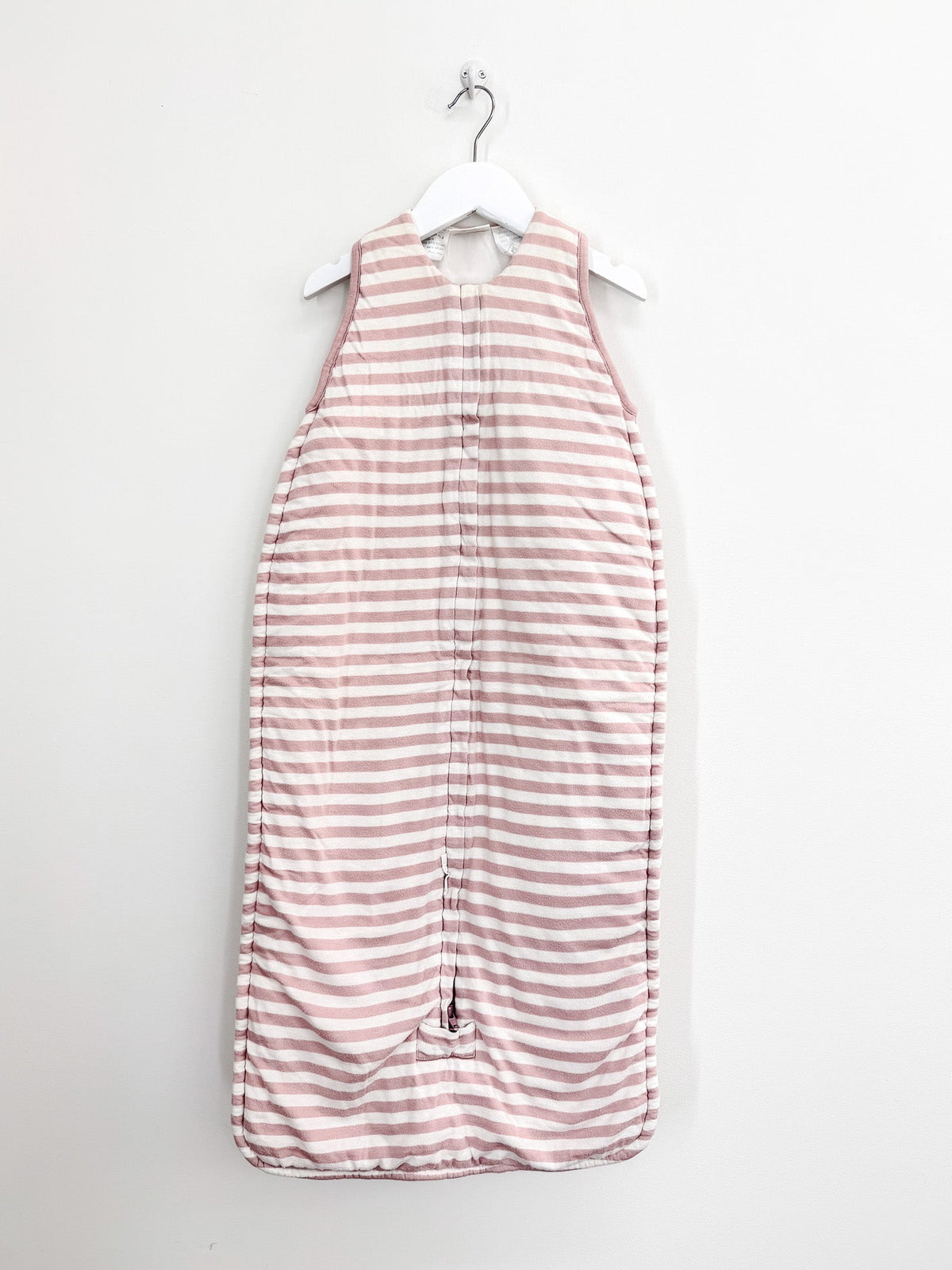 Woolbabe merino cotton duvet weight sleeping bag - pink stripe (3-24m)