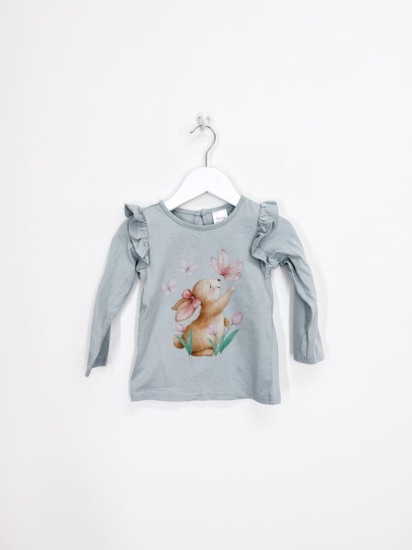Teeny Weeny long sleeve bunny frill tee (18-24m)