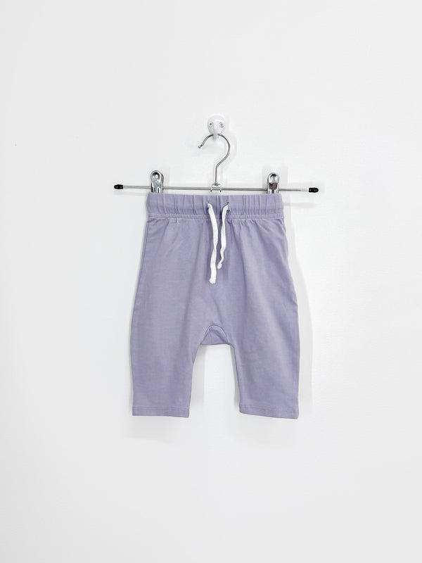 Little Bundle drawstring slouch leggings - purple (0-3m)