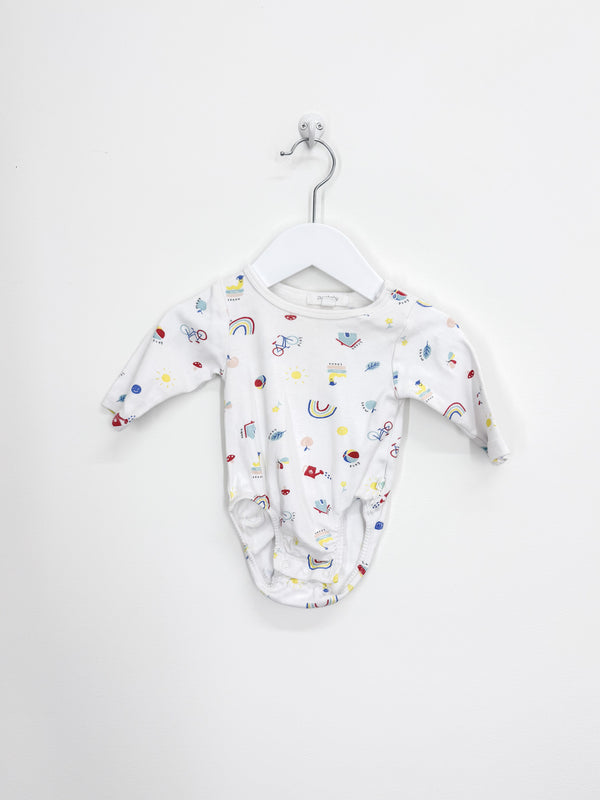 Purebaby organic long sleeve bodysuit (0-3m)