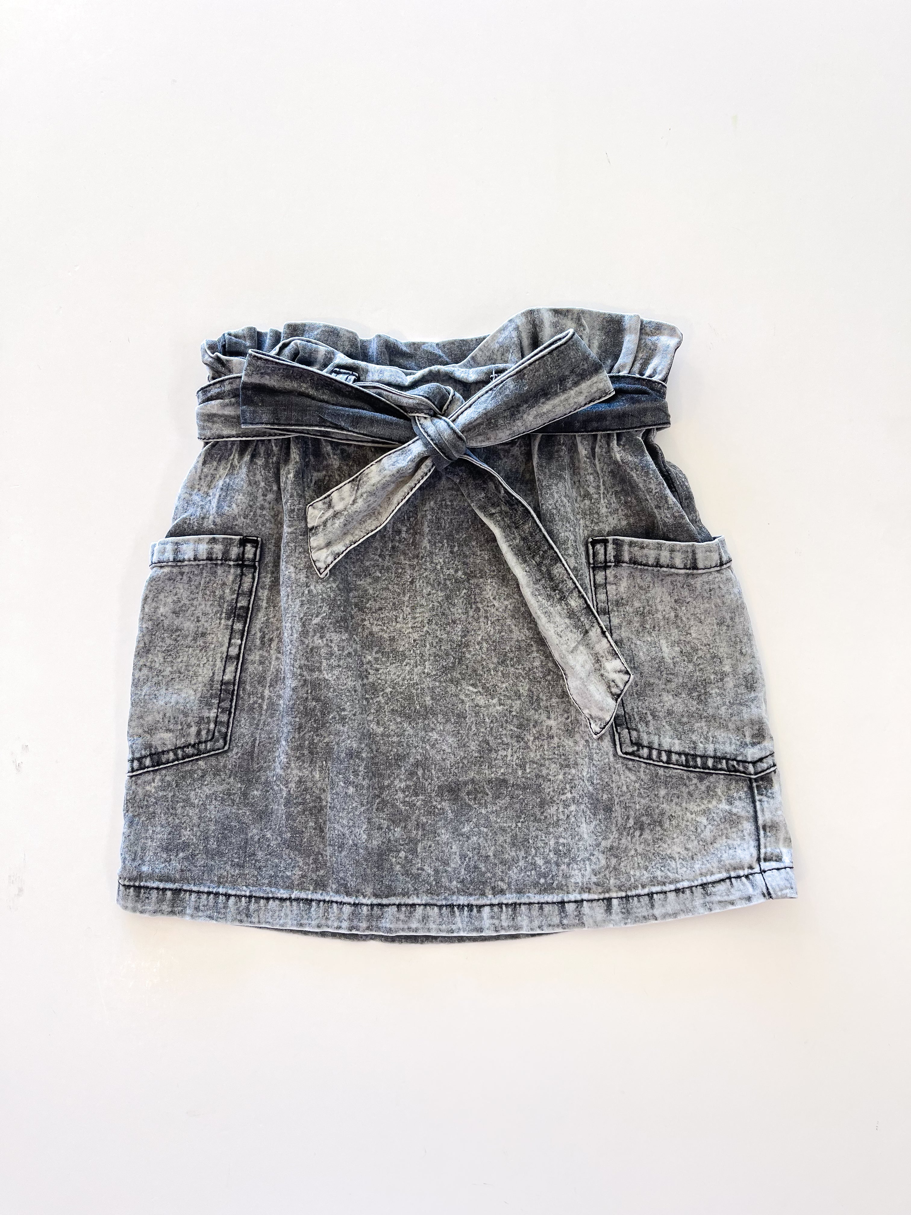 Minti acid wash paper bag skirt (4y)