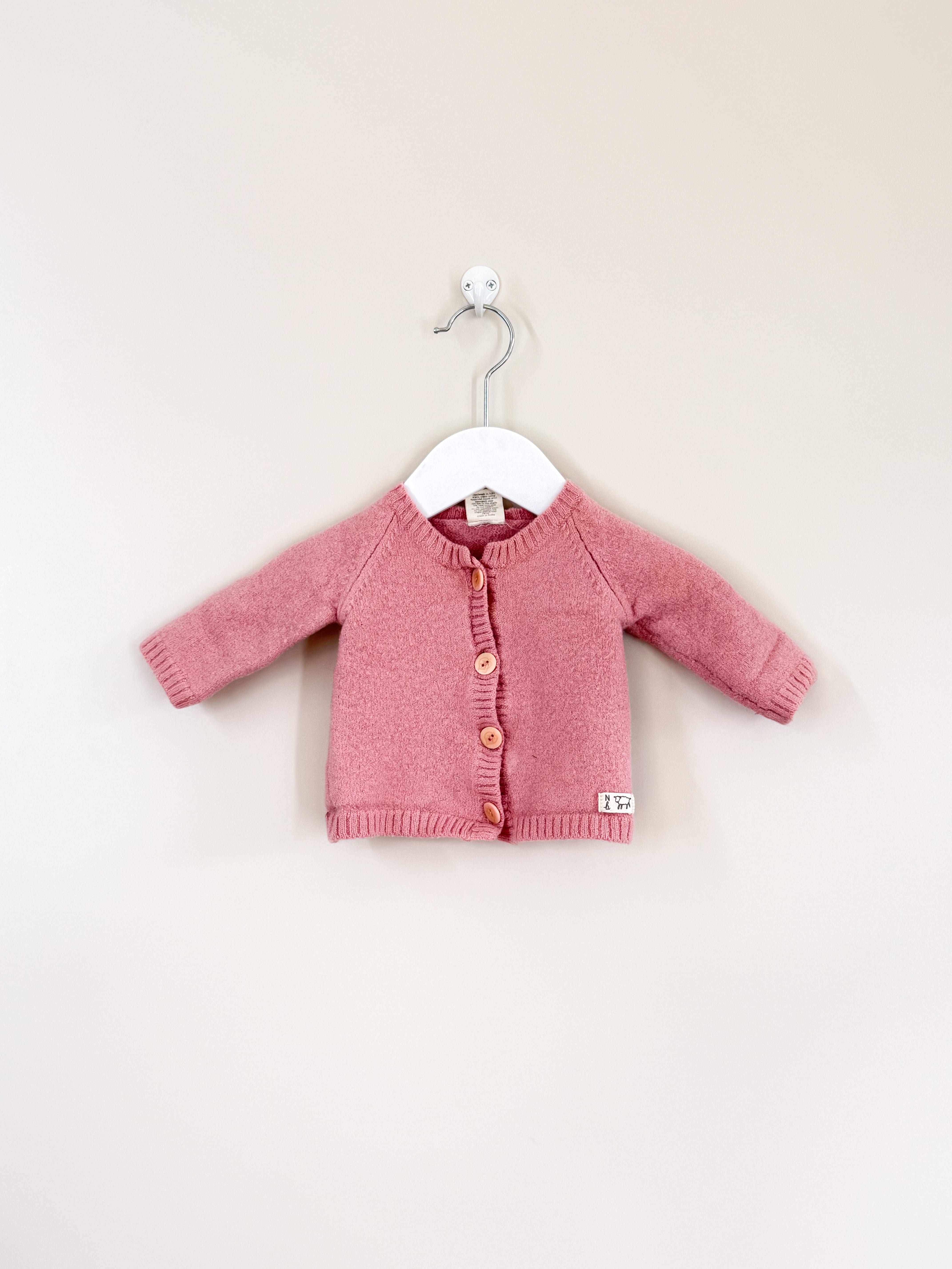 Nature Baby merino cardigan (0-3m)