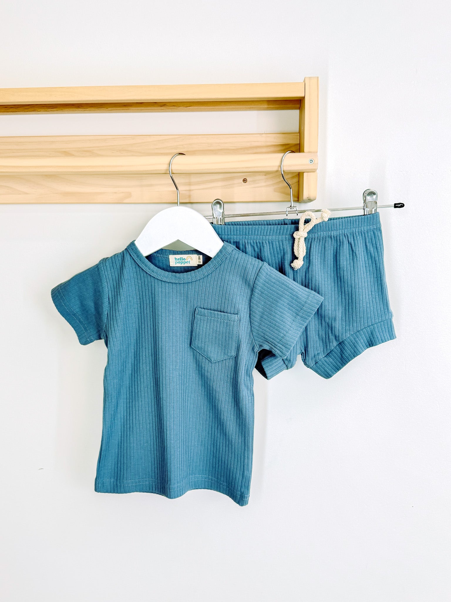 BNWOT Hello Poppet organic alex rib set (12-18m)