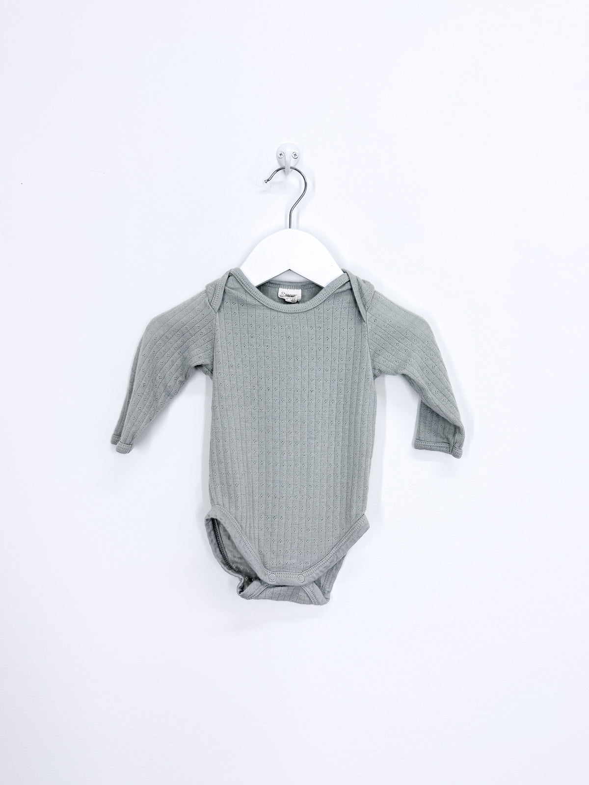 Nature Baby merino long sleeve pointelle bodysuit (3-6m)