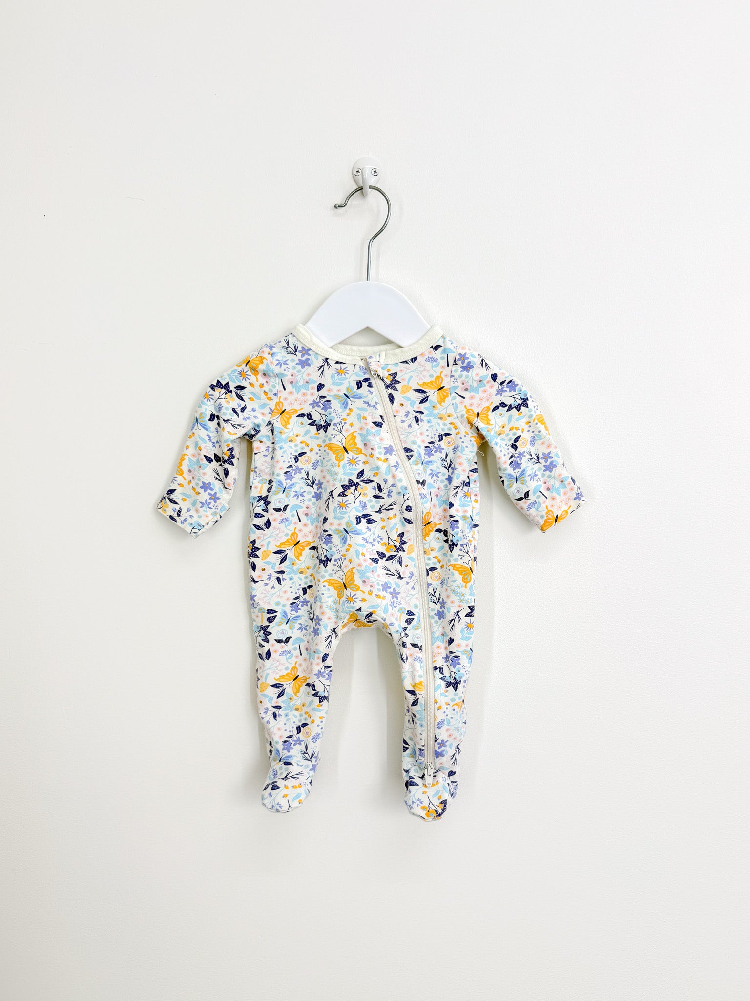 Teeny Weeny butterfly garden zipsuit (newborn)