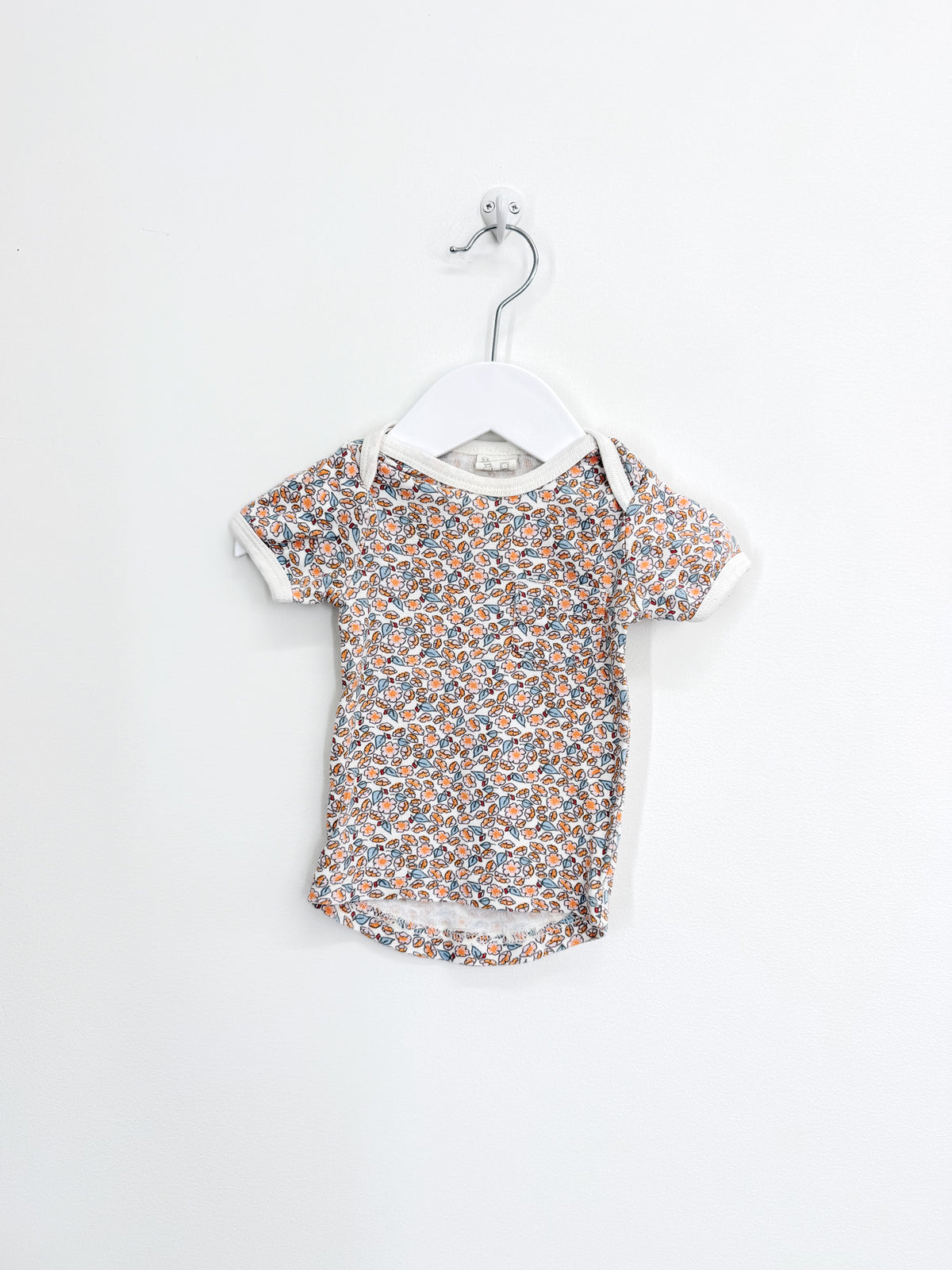 Nature Baby organic short sleeve pocket tee (0-3m)