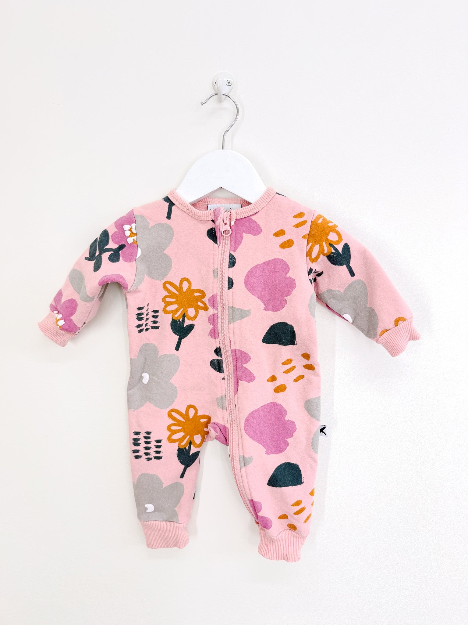 Minti fleece zipsuit (0-3m)