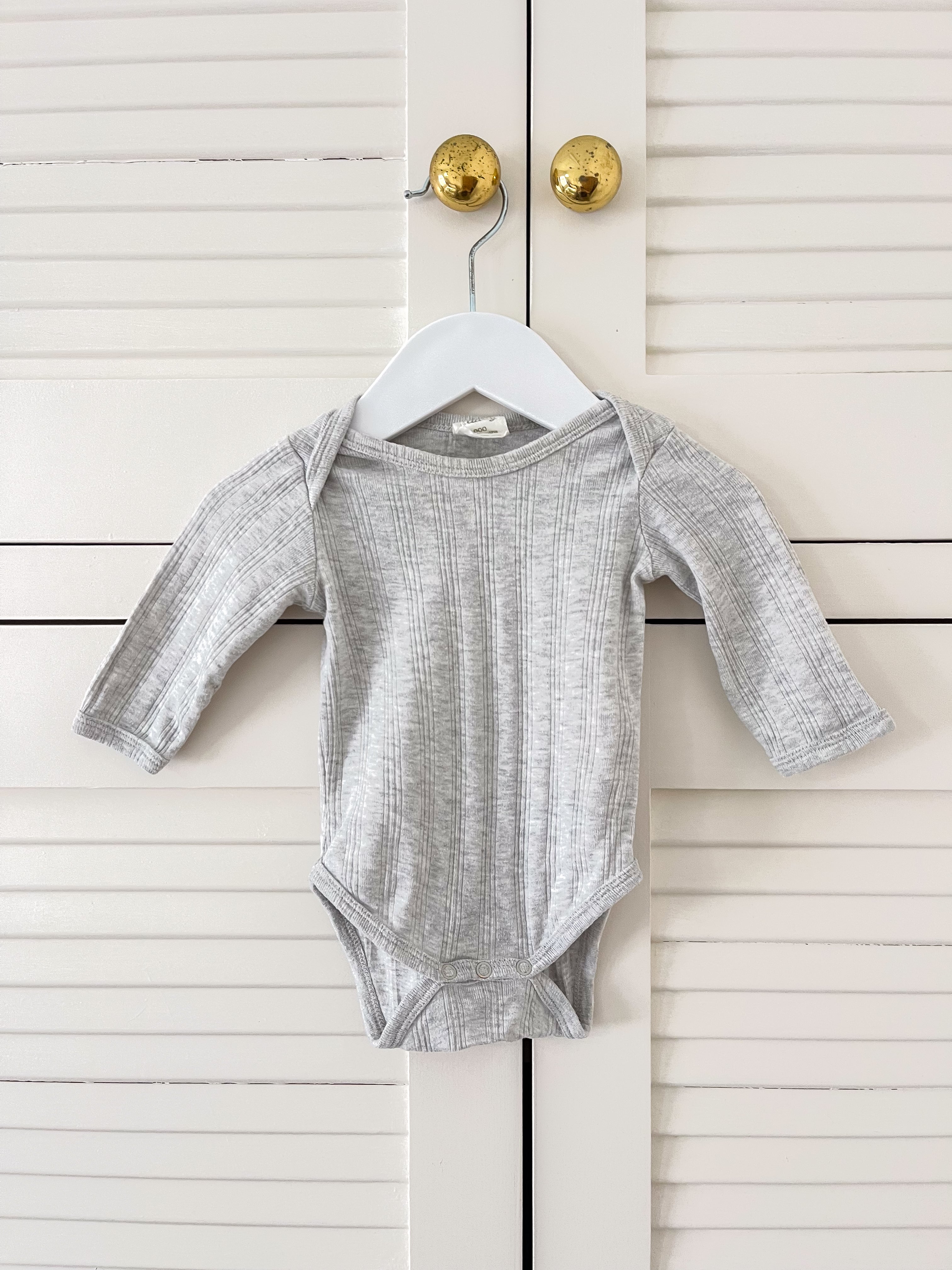 Nature Baby organic derby bodysuit - grey (0-3m)