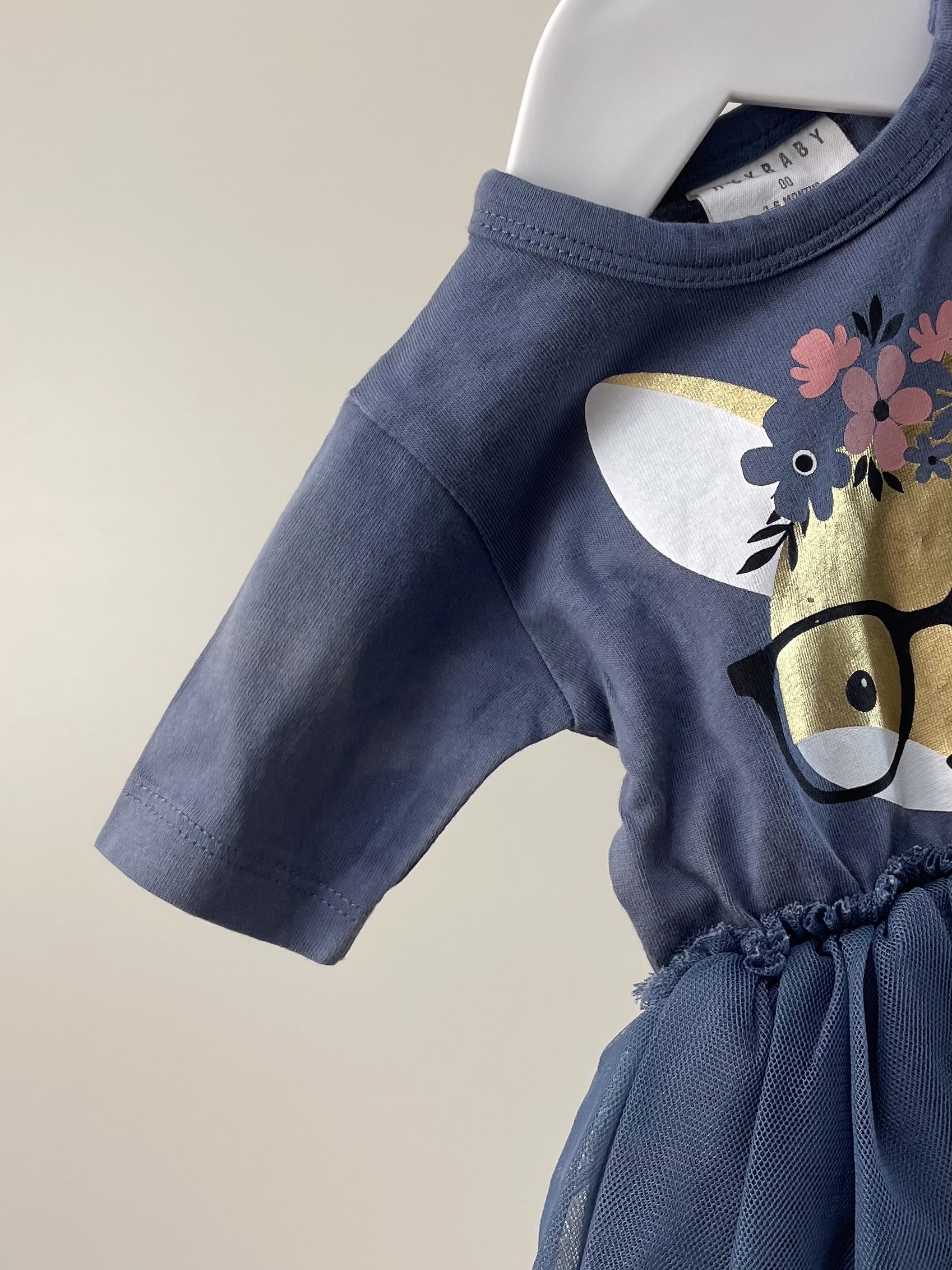 Hux organic flower fox ballet dress (3-6m)