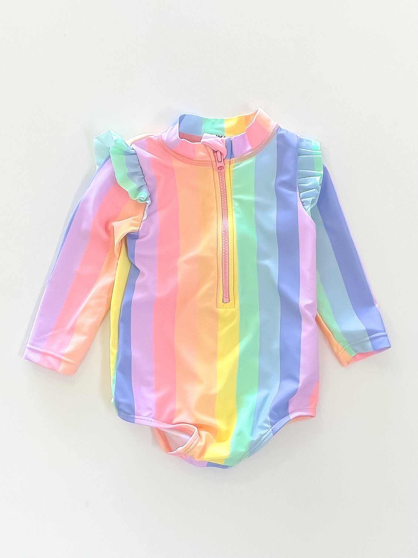 Cotton On Kids rainbow stripe swimsuit (3-6m)