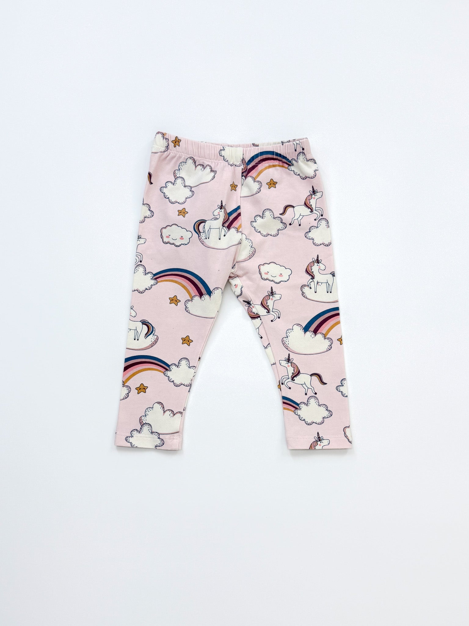Teeny Weeny rainbow unicorn leggings (6-12m)