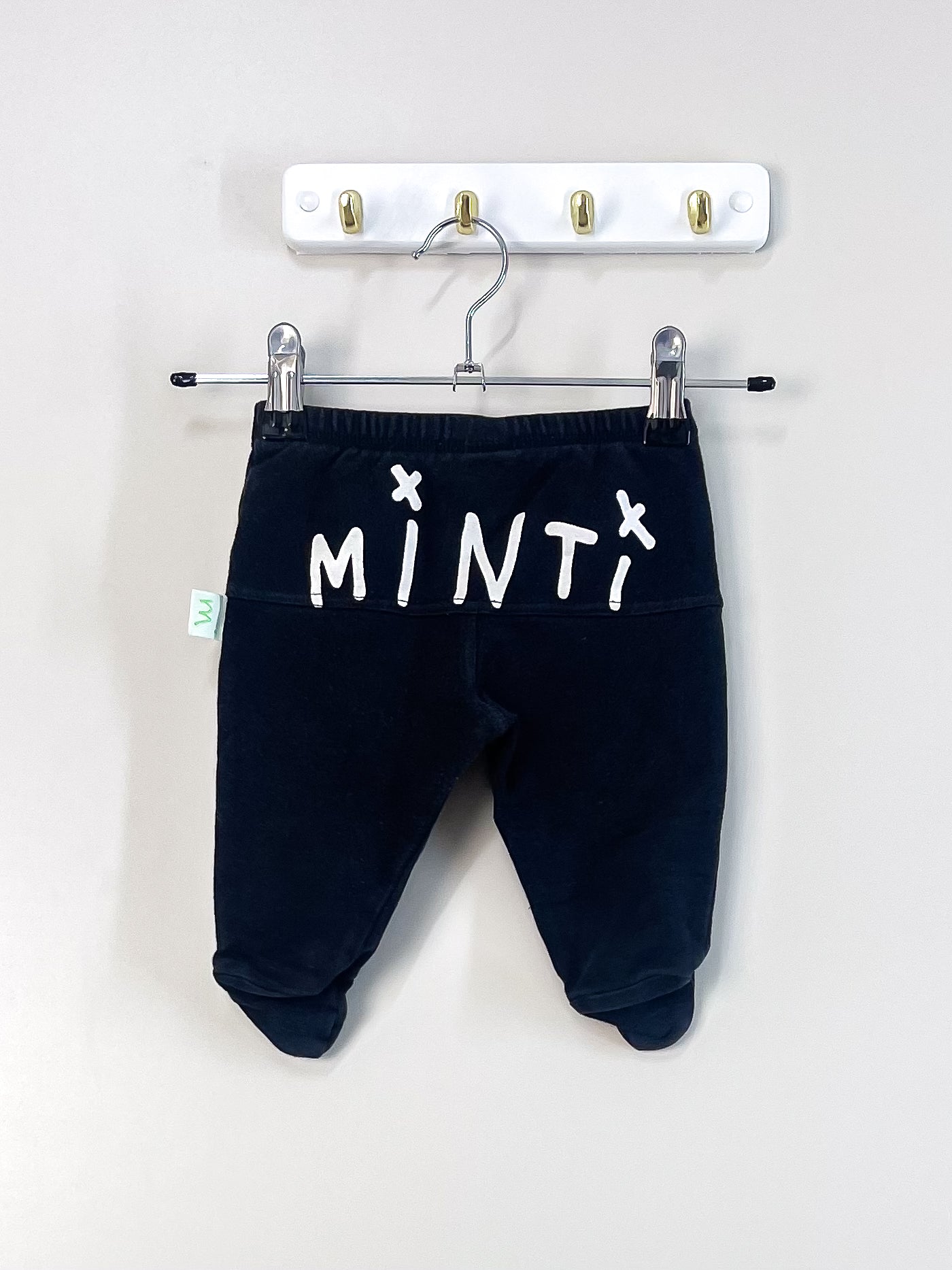 Minti footed track pants (3-6m)