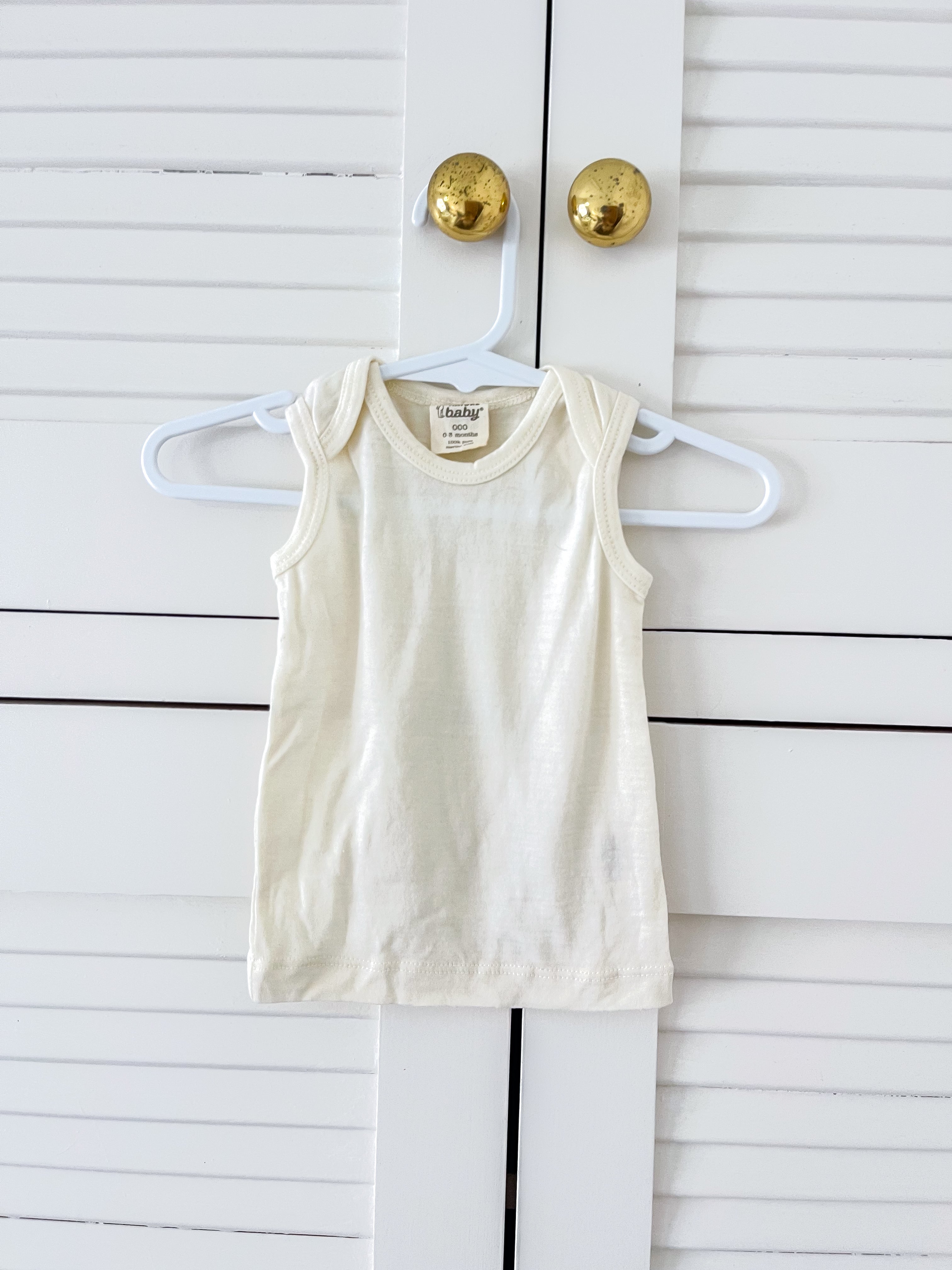 Nature Baby merino singlet top (0-3m)