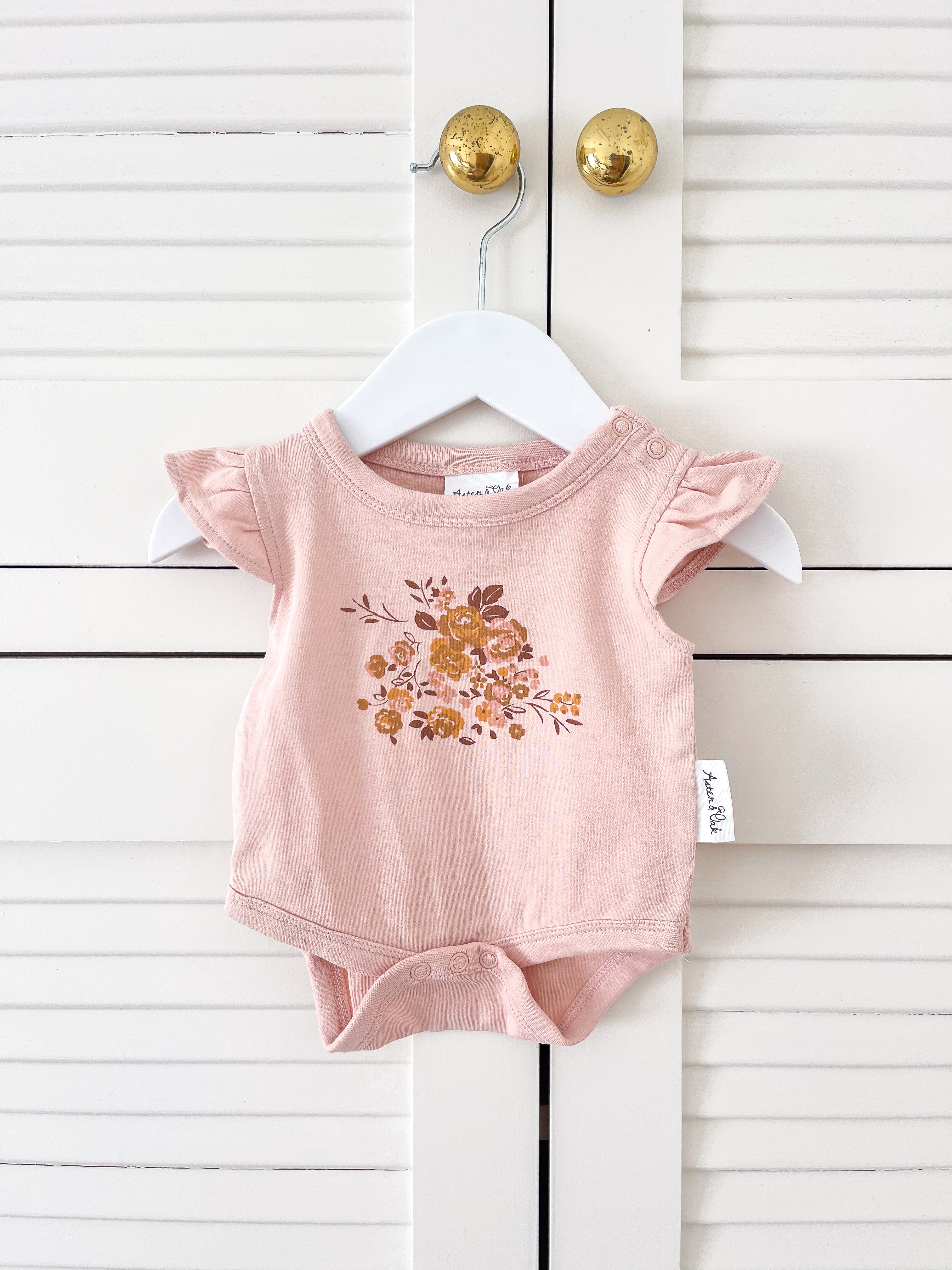 Aster & Oak organic posy floral bodysuit (newborn)