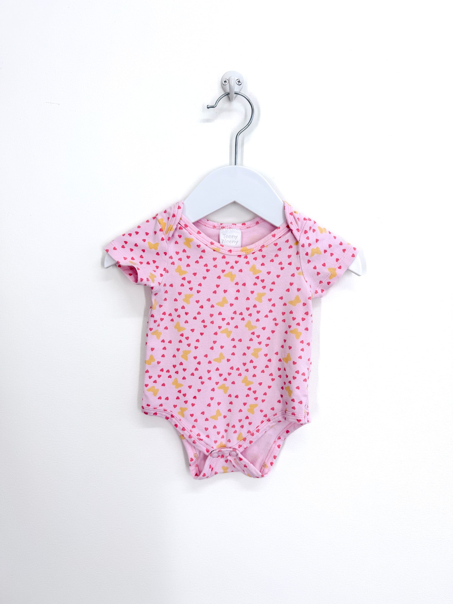 Teeny Weeny butterfly hearts bodysuit (0-3m)