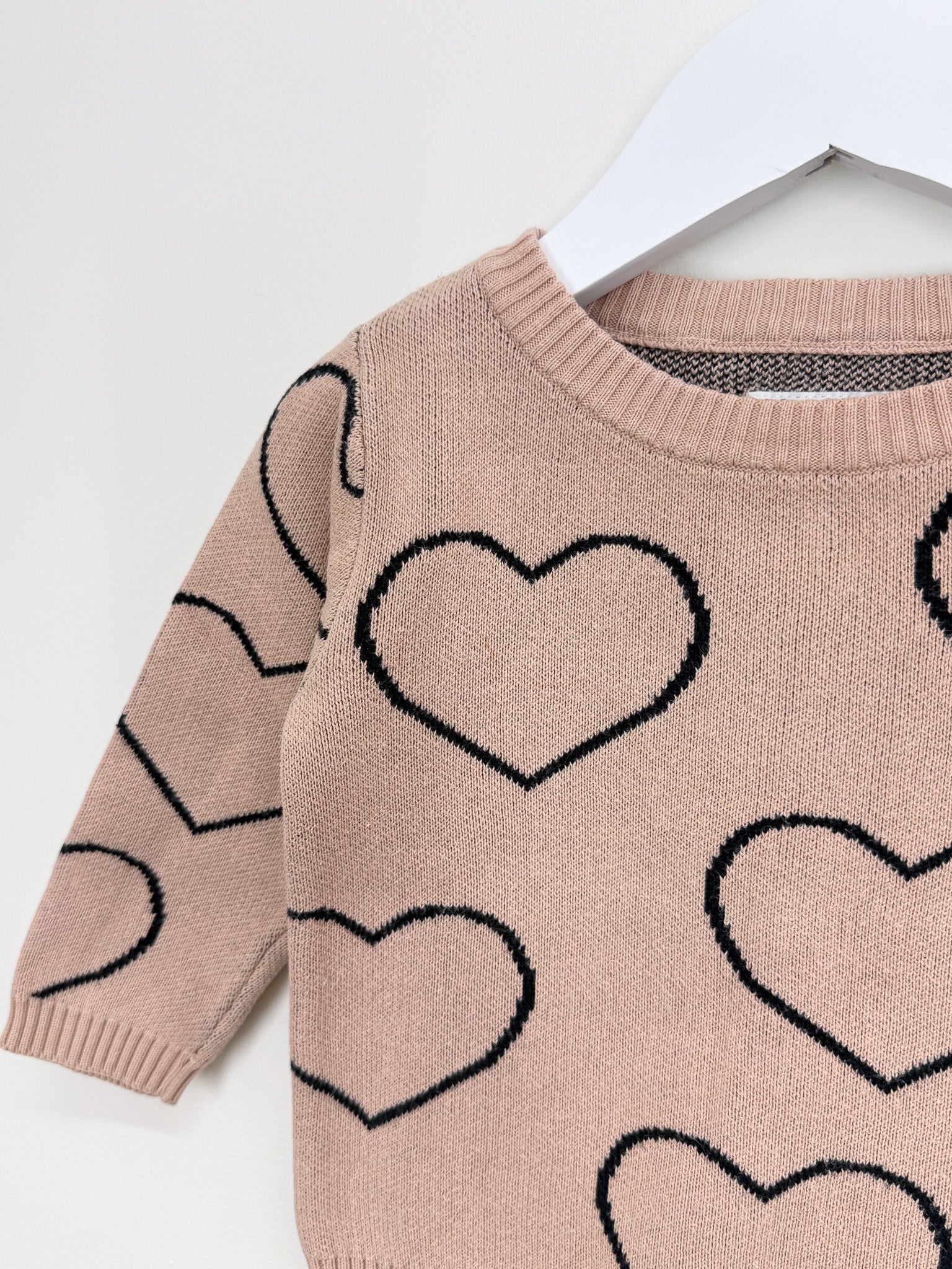 Hux organic heart knit jumper (2y)