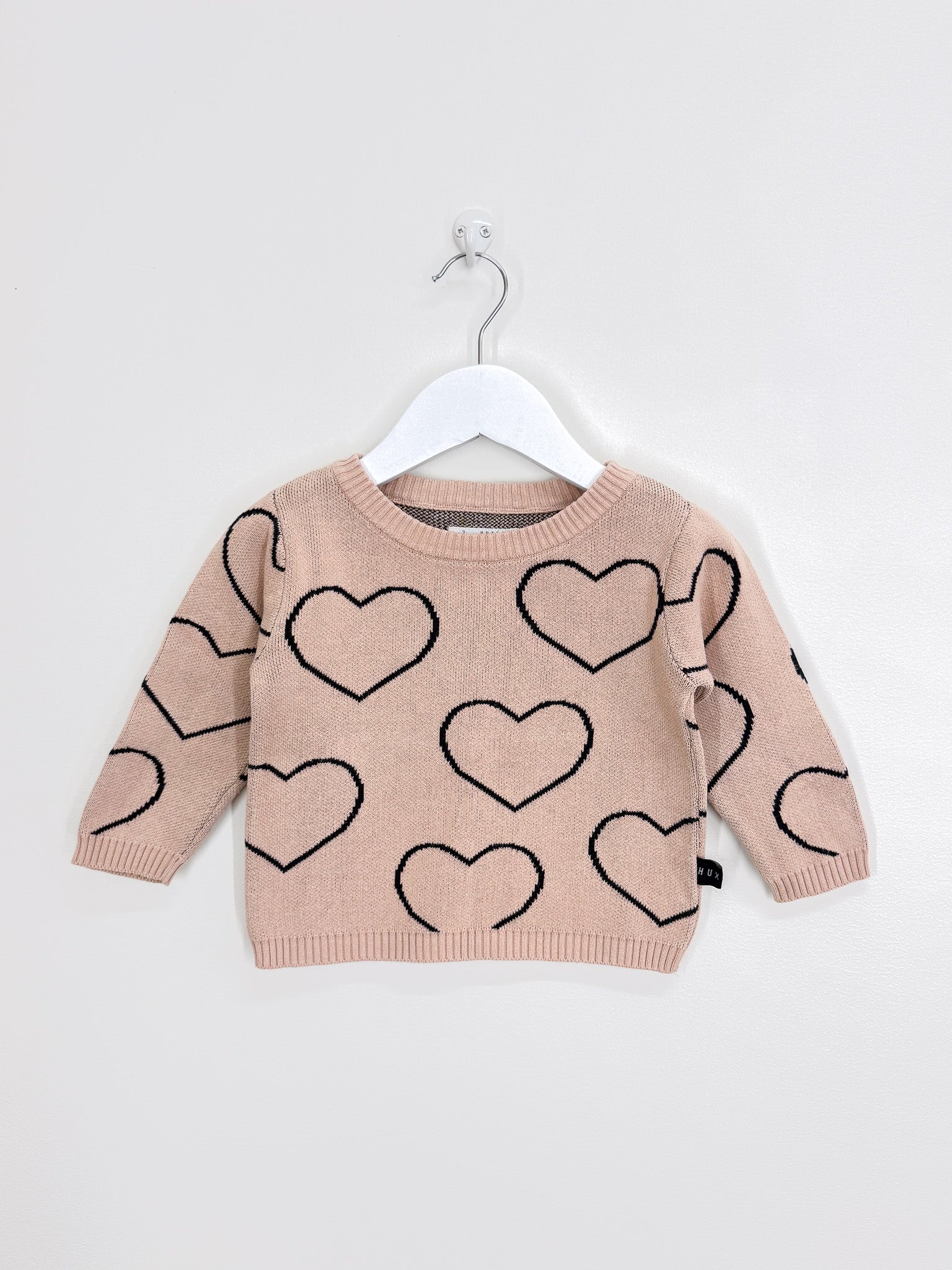 Hux organic heart knit jumper (2y)