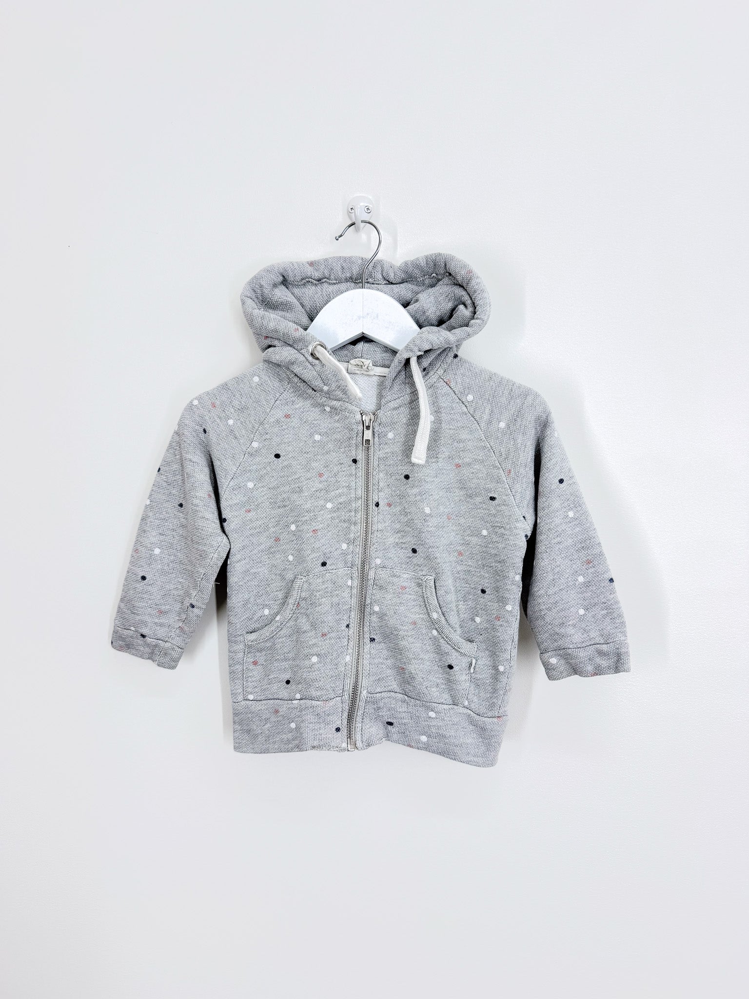 Nature Baby organic spot zip hoodie (2y)