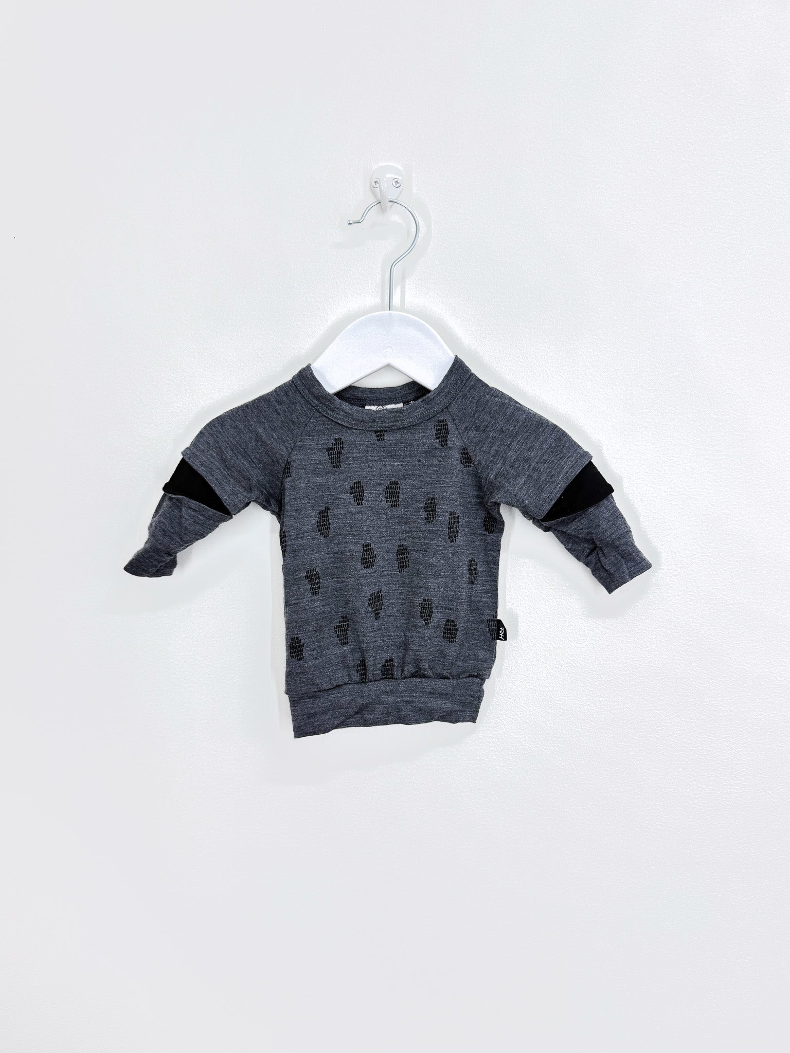 Little Flock Of Horrors merino slasher top (0-3m)