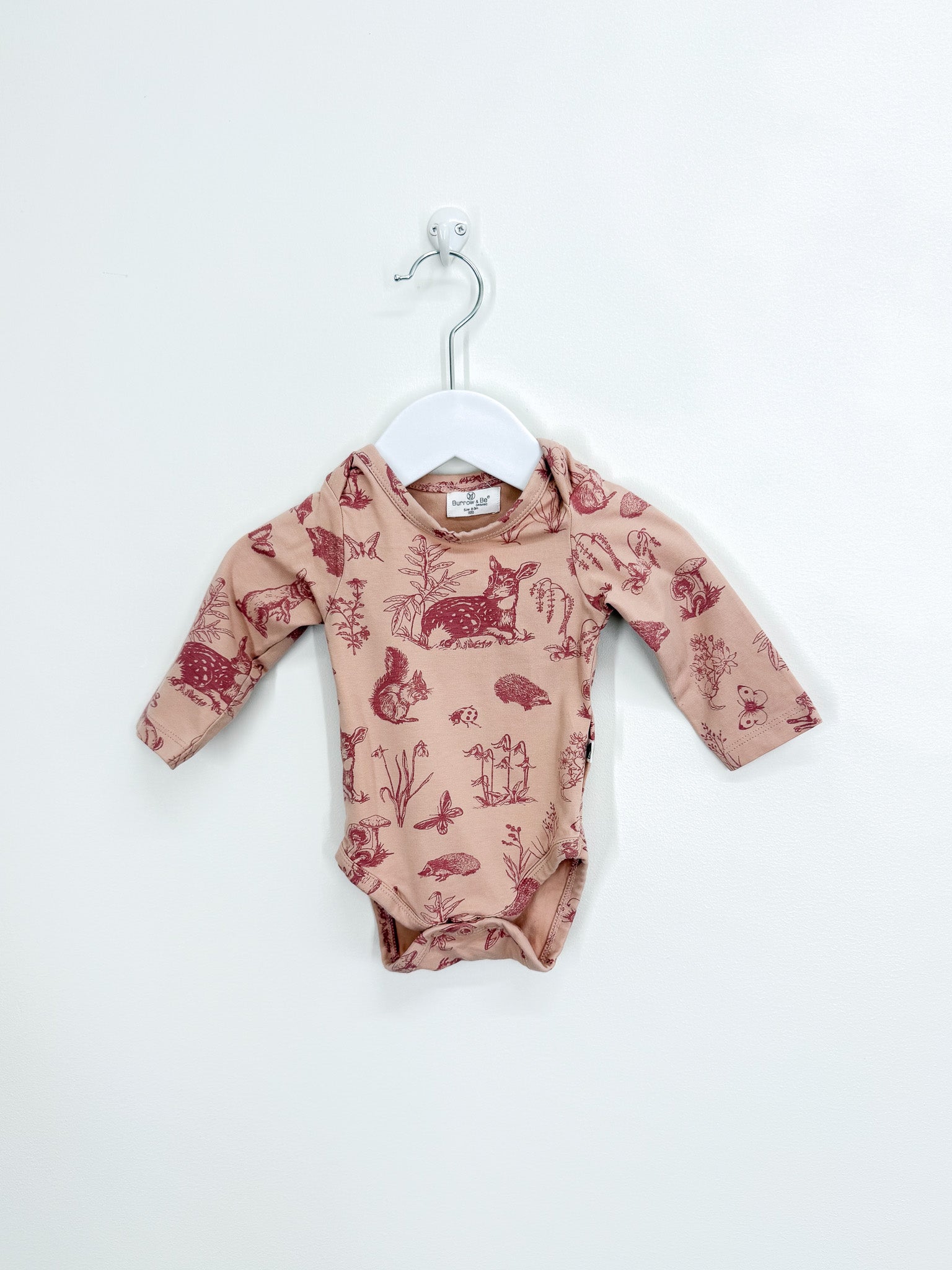 Burrow & Be organic forest friends bodysuit (0-3m)
